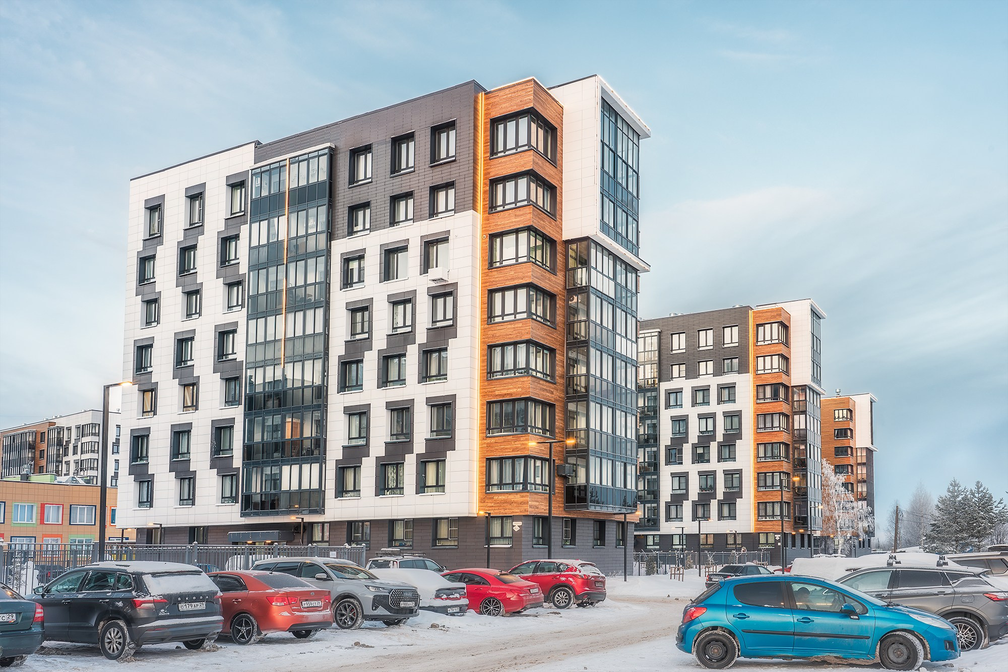 Архитектурная съемка жилого комплекса	Аквилон Reka, г. Архангельск Фото для застройщика Аквилон, фотограф Александр Ермолин