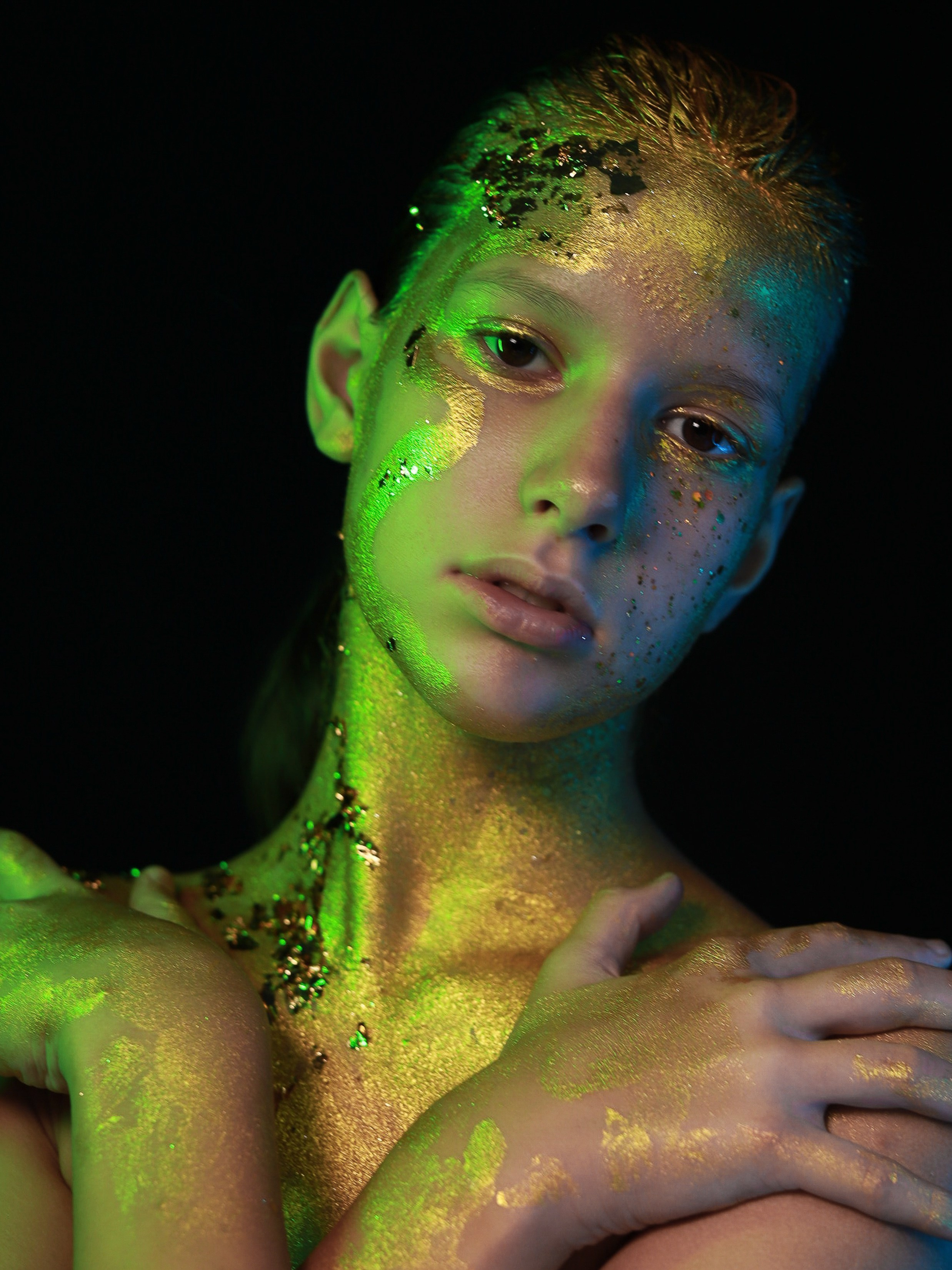 Портреты с глитер. Фотограф Юлия Мальцева