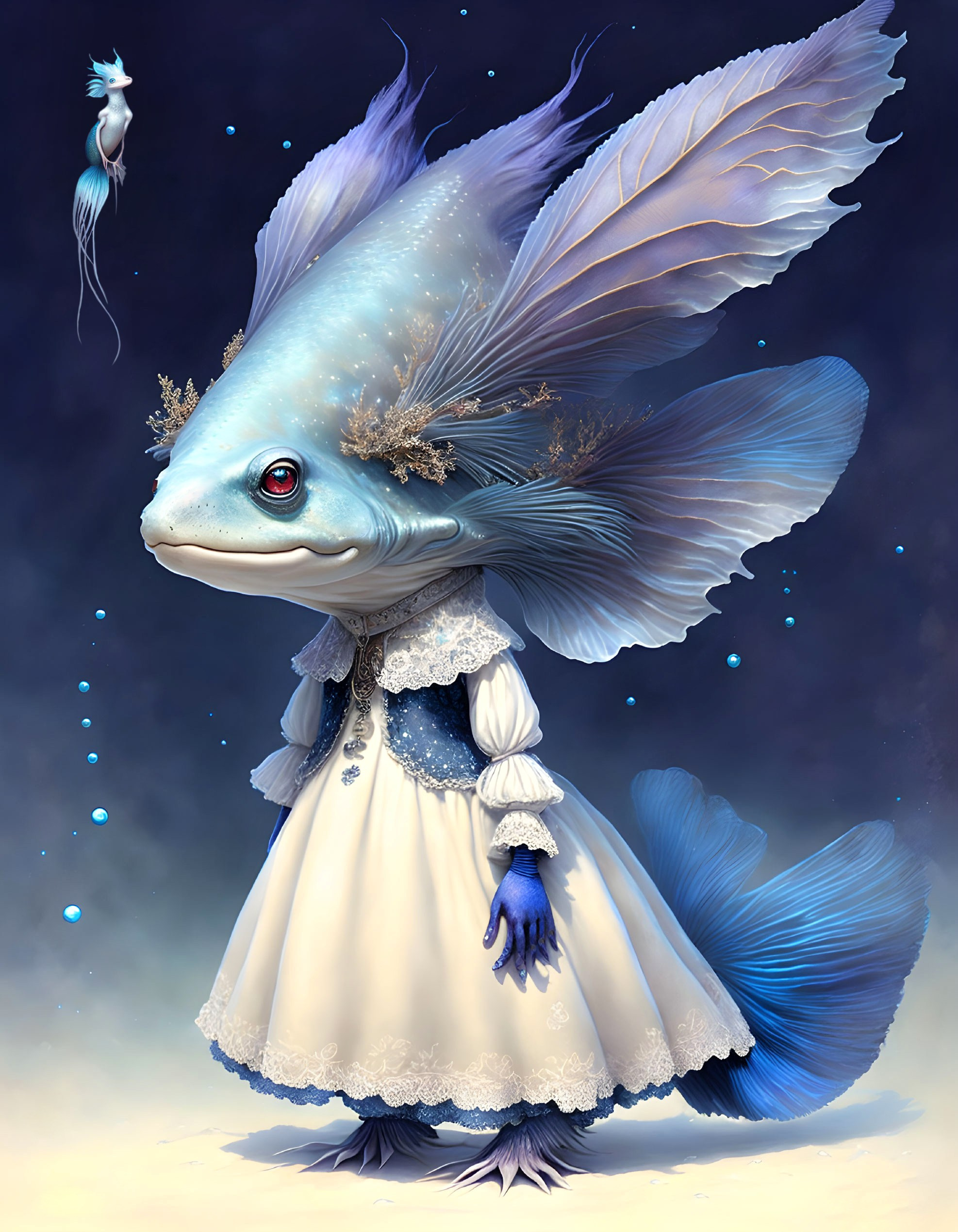 “Mesmerizing Mother Fish: Dive into the World of Stunning Digital Print. AI Photo Retoucher and Image Restorer Zhanna Ognivo