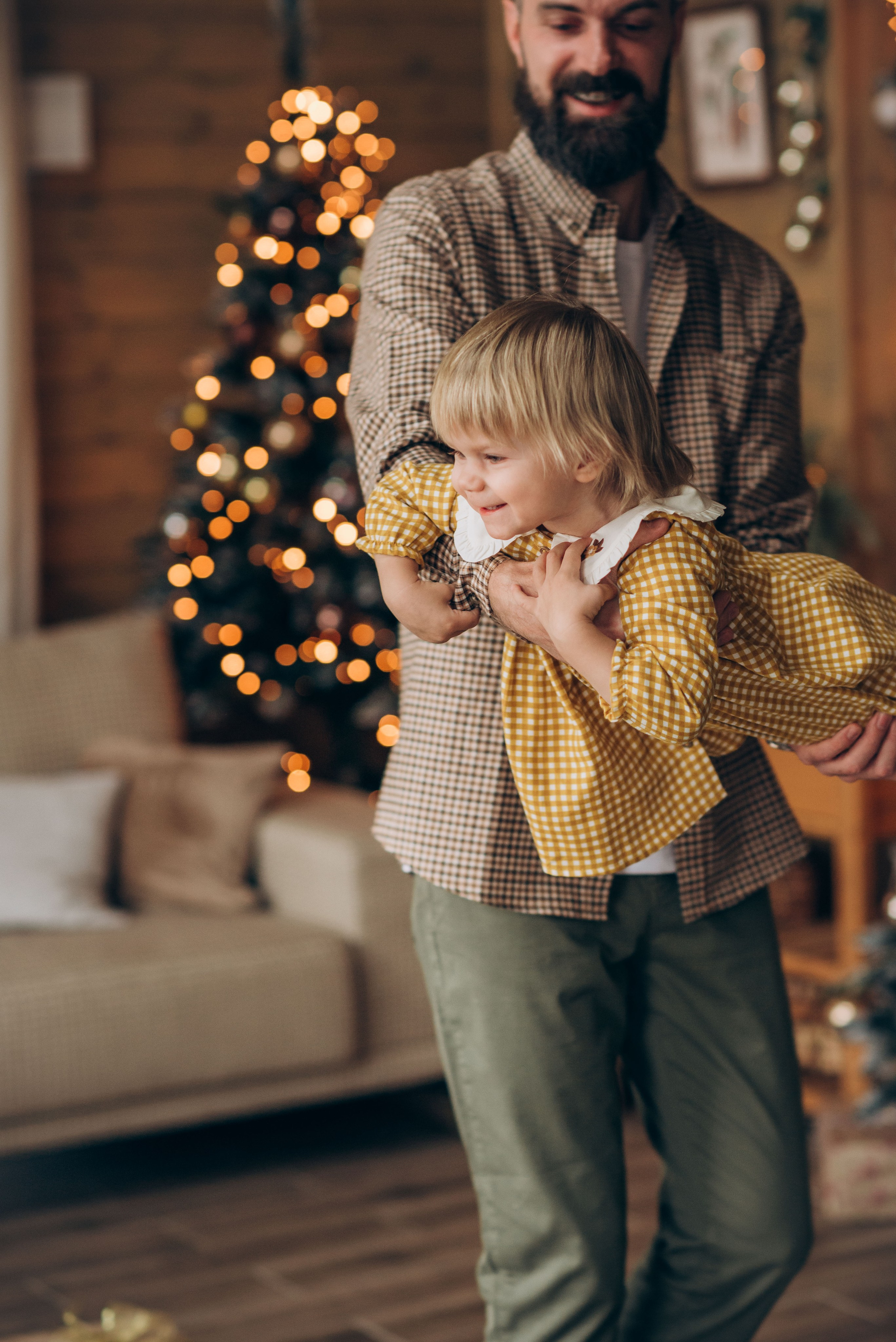Семейная новогодняя фотосессия в студии. Семейный фотограф в Домодедово и Москве Елена Пичугина