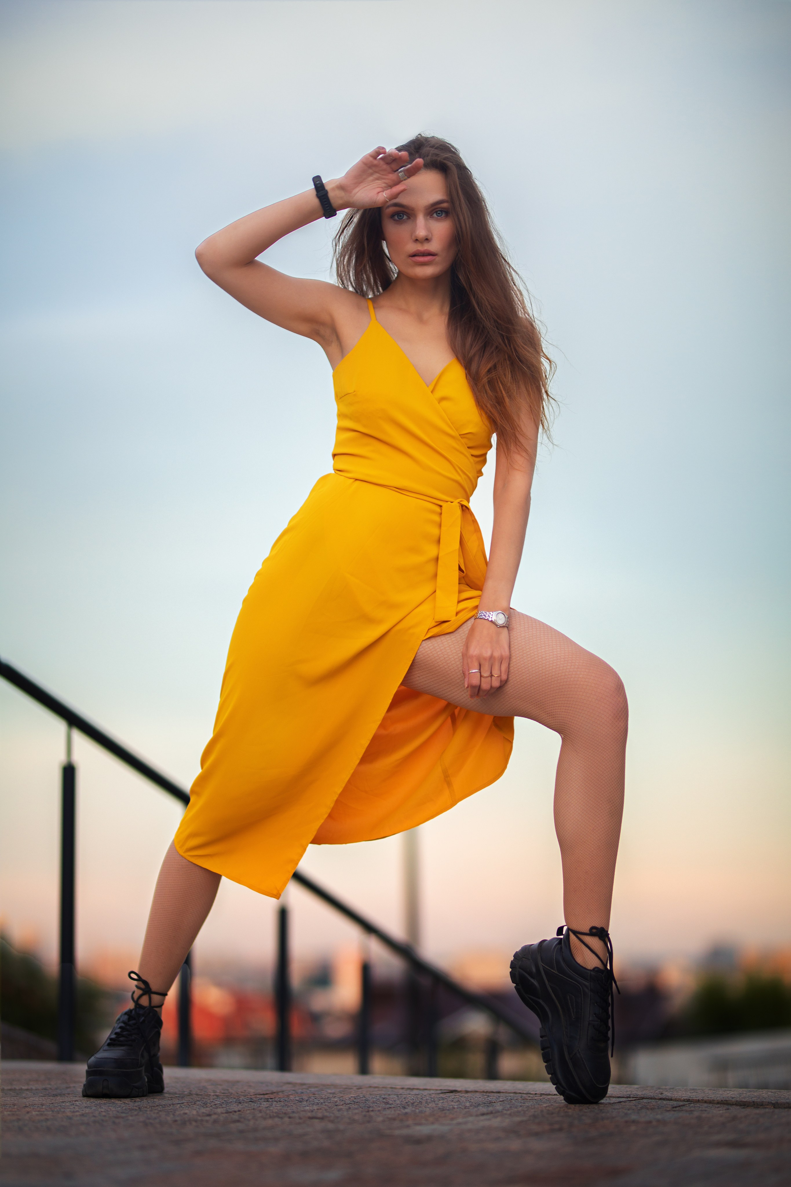 Летняя съемка с Екатериной на городской площади в Воронеже в формате для «себя»