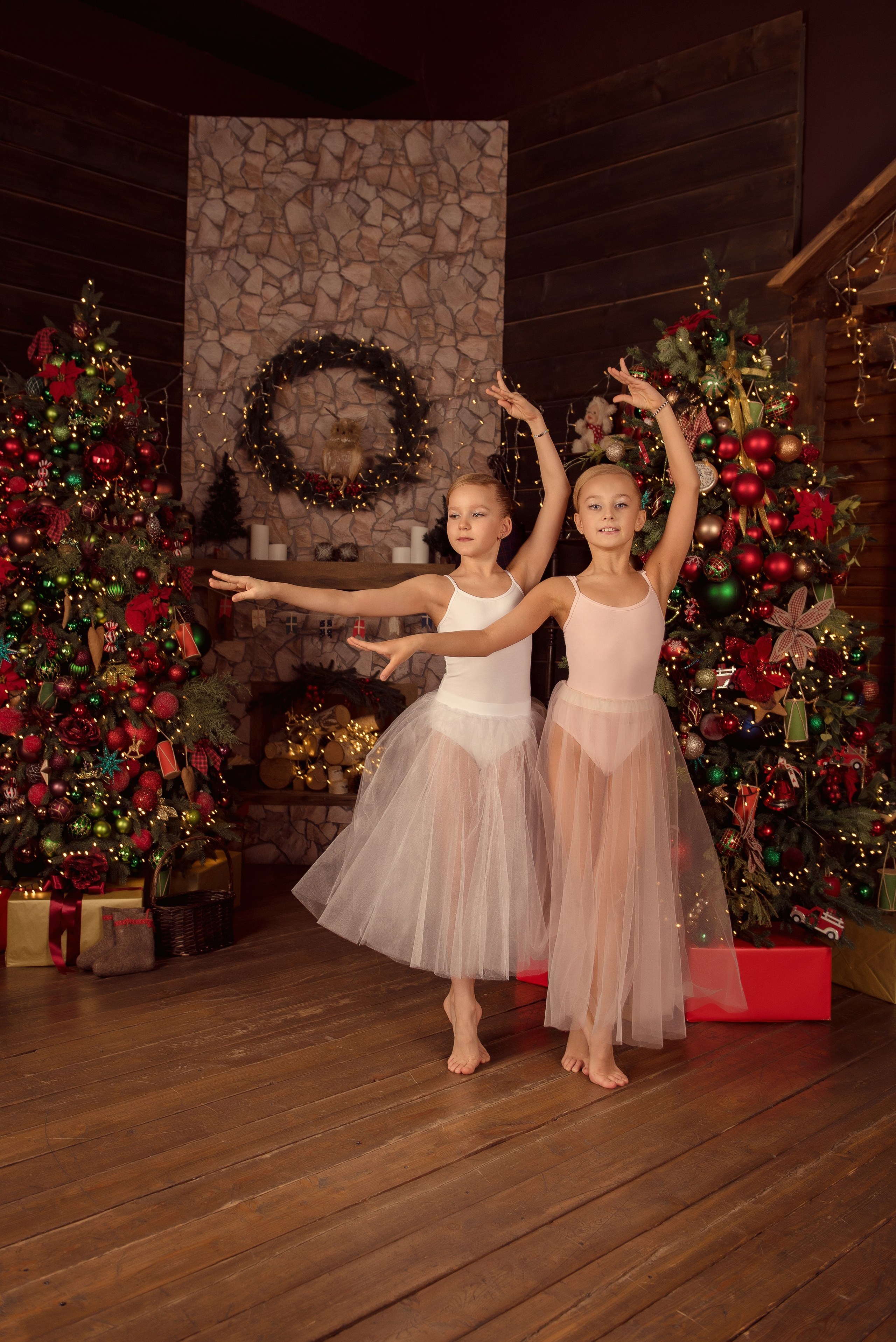 Варя и Милана Новый год. Детский фотограф в Долгопрудном и Москве