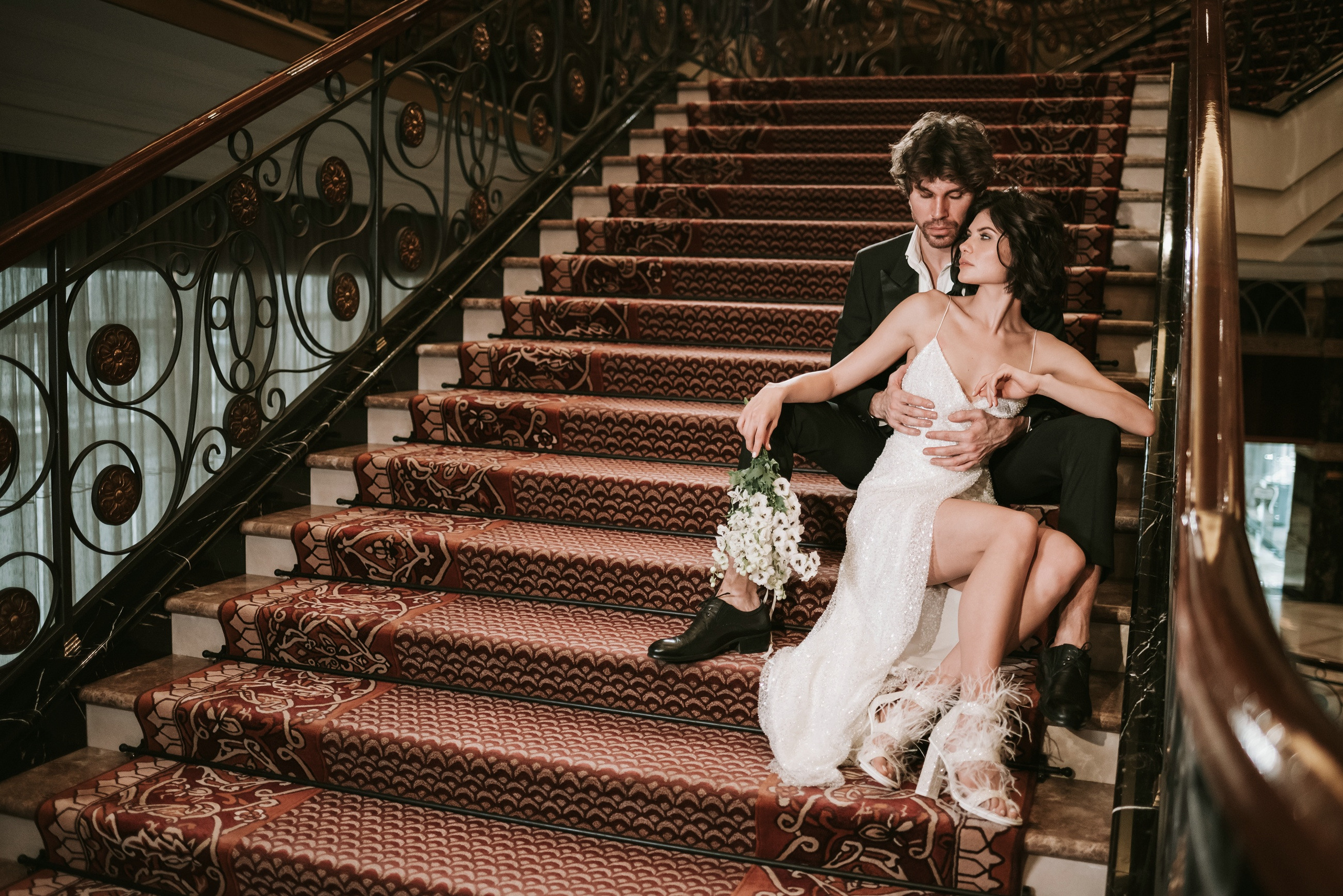 Стильная свадебная фотосессия в отеле Lotte Plaza. Свадебный и семейный фотограф в Москве Светлана Зоткина