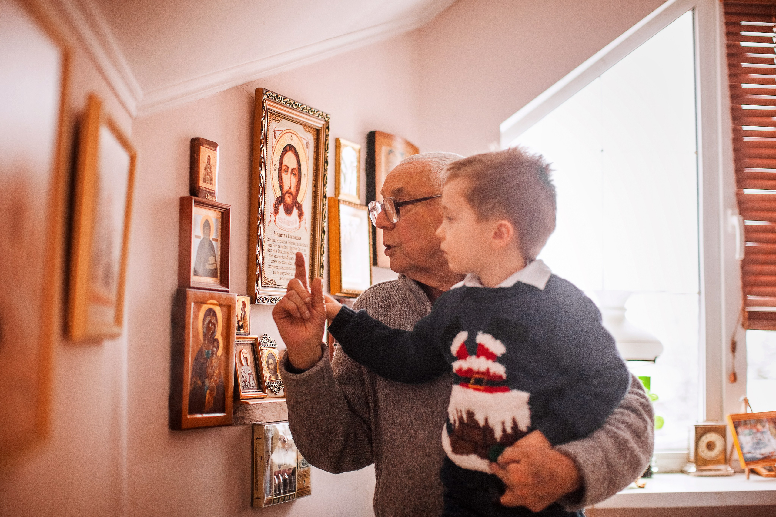 Олег Анофриев с внуком. Детский и семейный фотограф Зоя Павкина