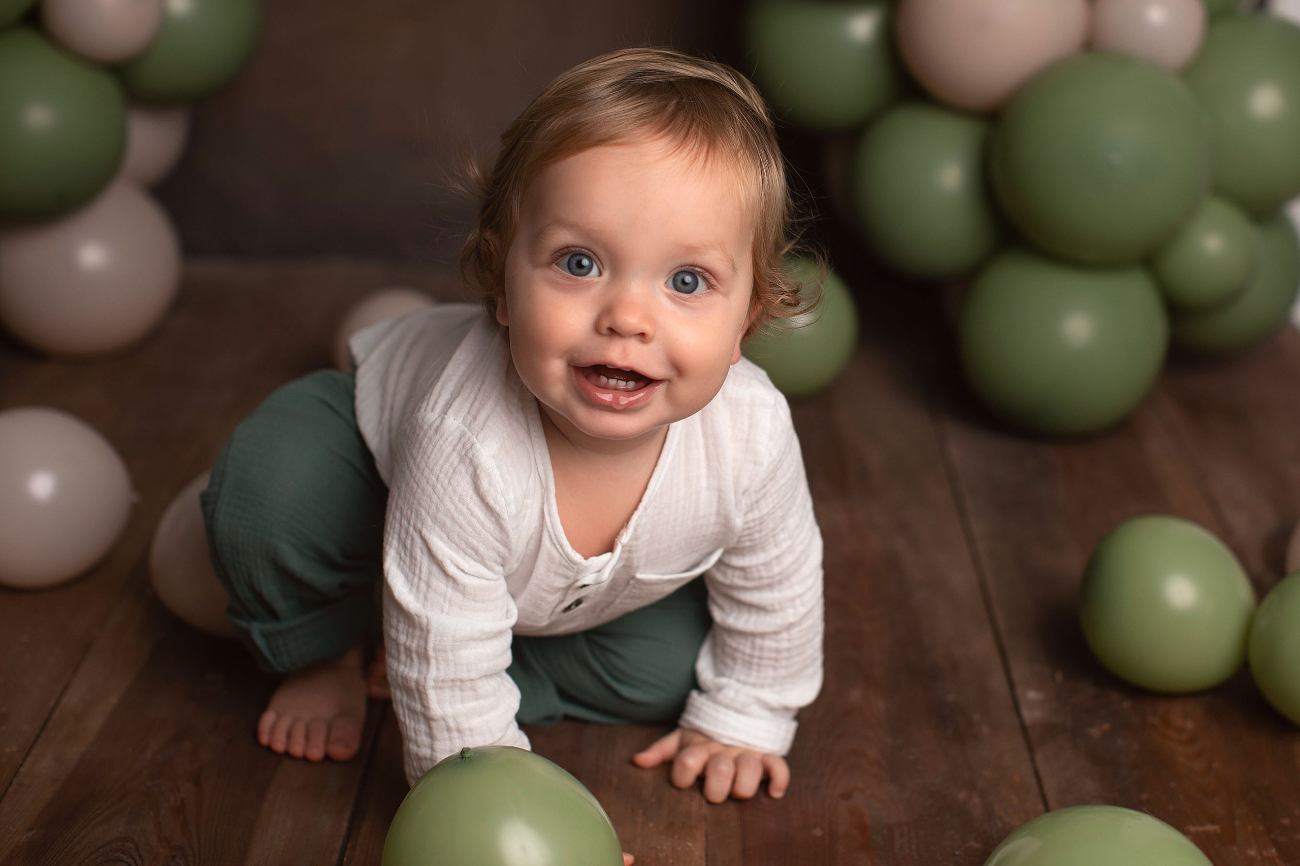 Съемка Первый тортик. Фотограф новорожденных