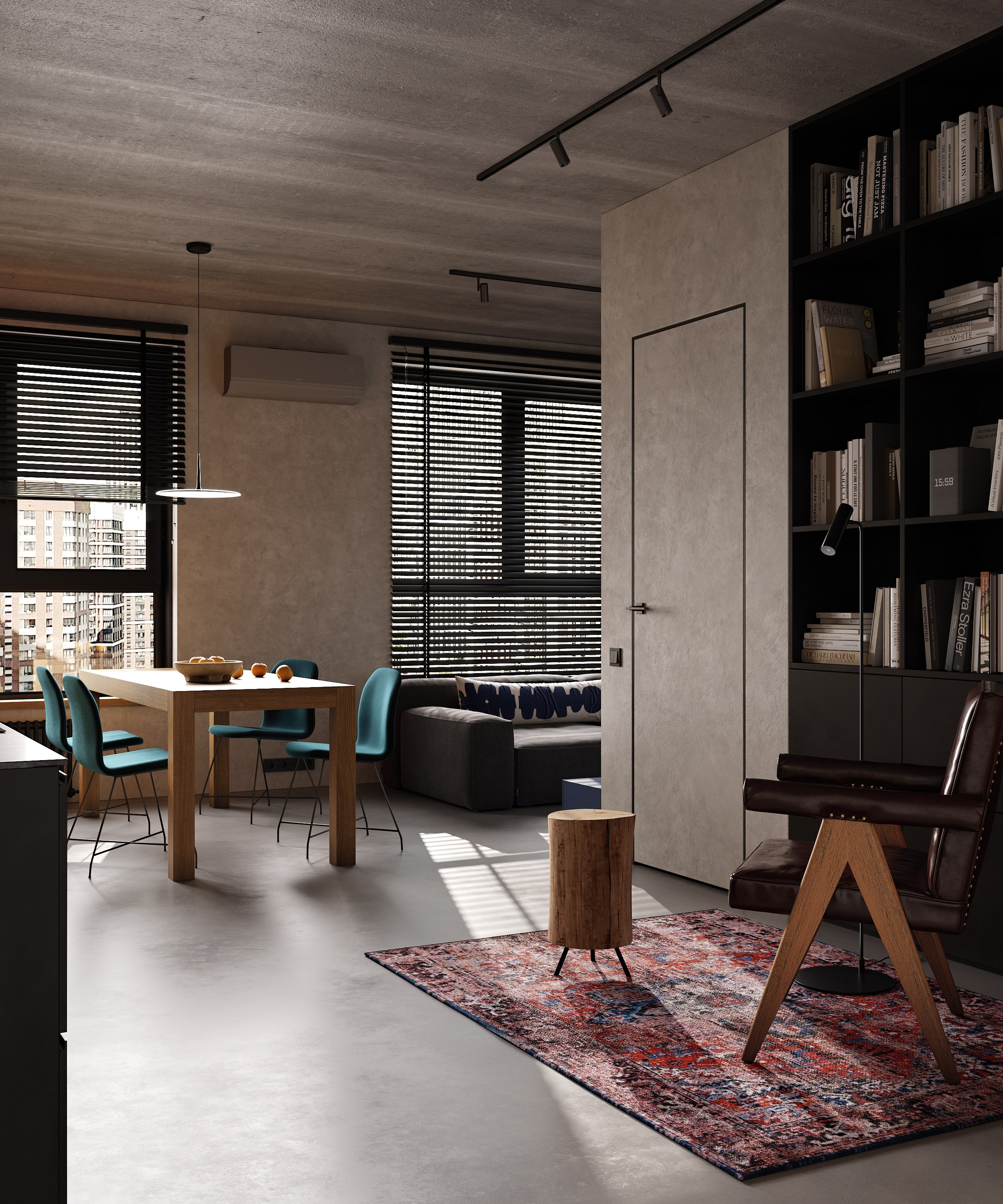 Graphic Minimalism | Design by Yuliya Shpeter. Interior visualisation | avocado.render