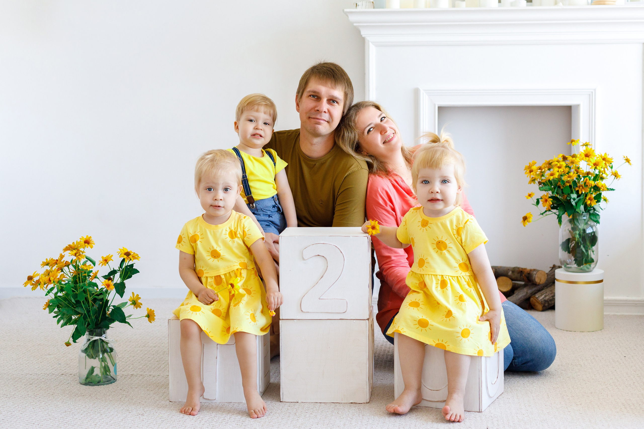 2 года (Тройняшки). Семейный и детский фотограф, в Анапе Алфимова Елена.Новорожденных