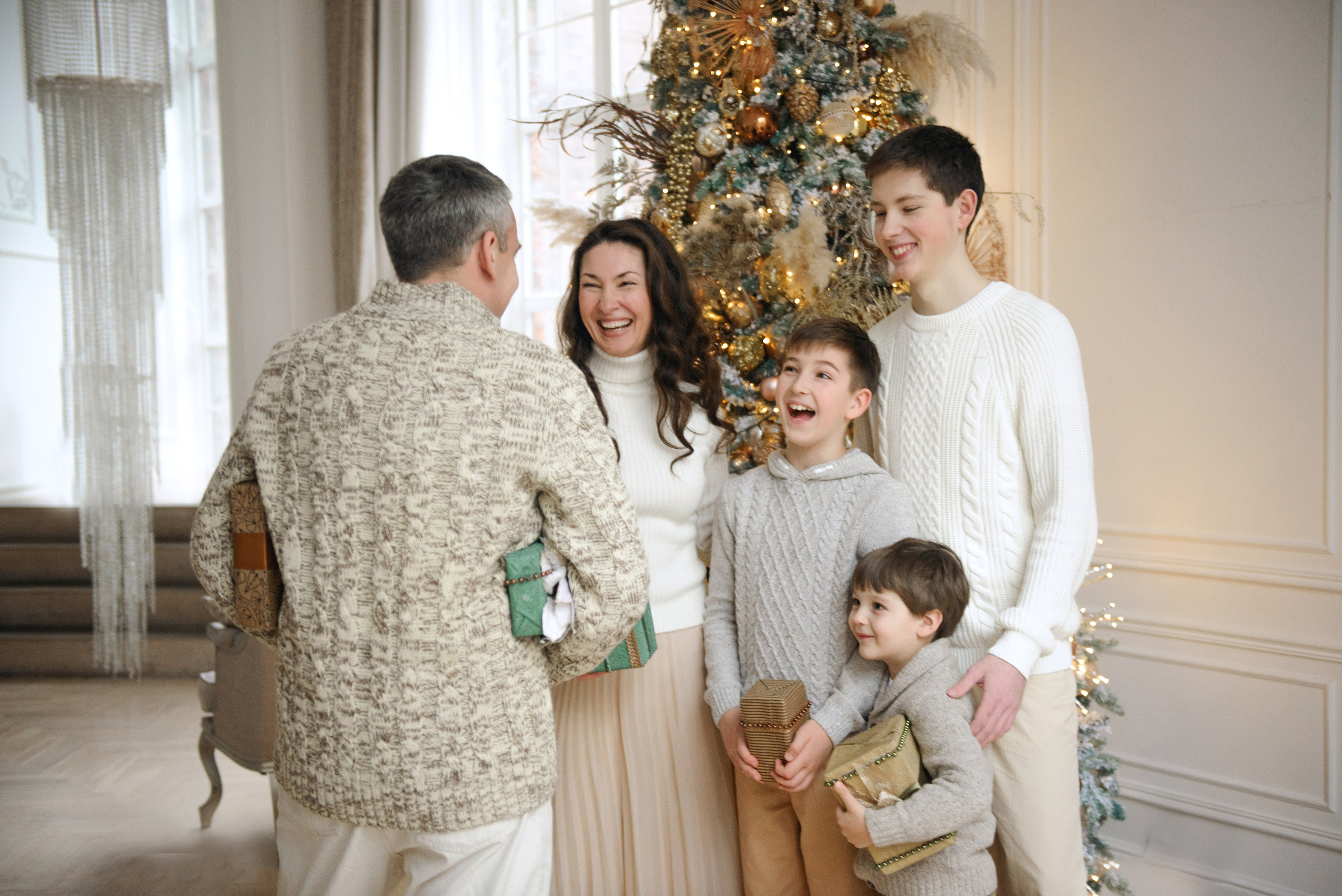 Family , Studio photo shoot at Christmas time