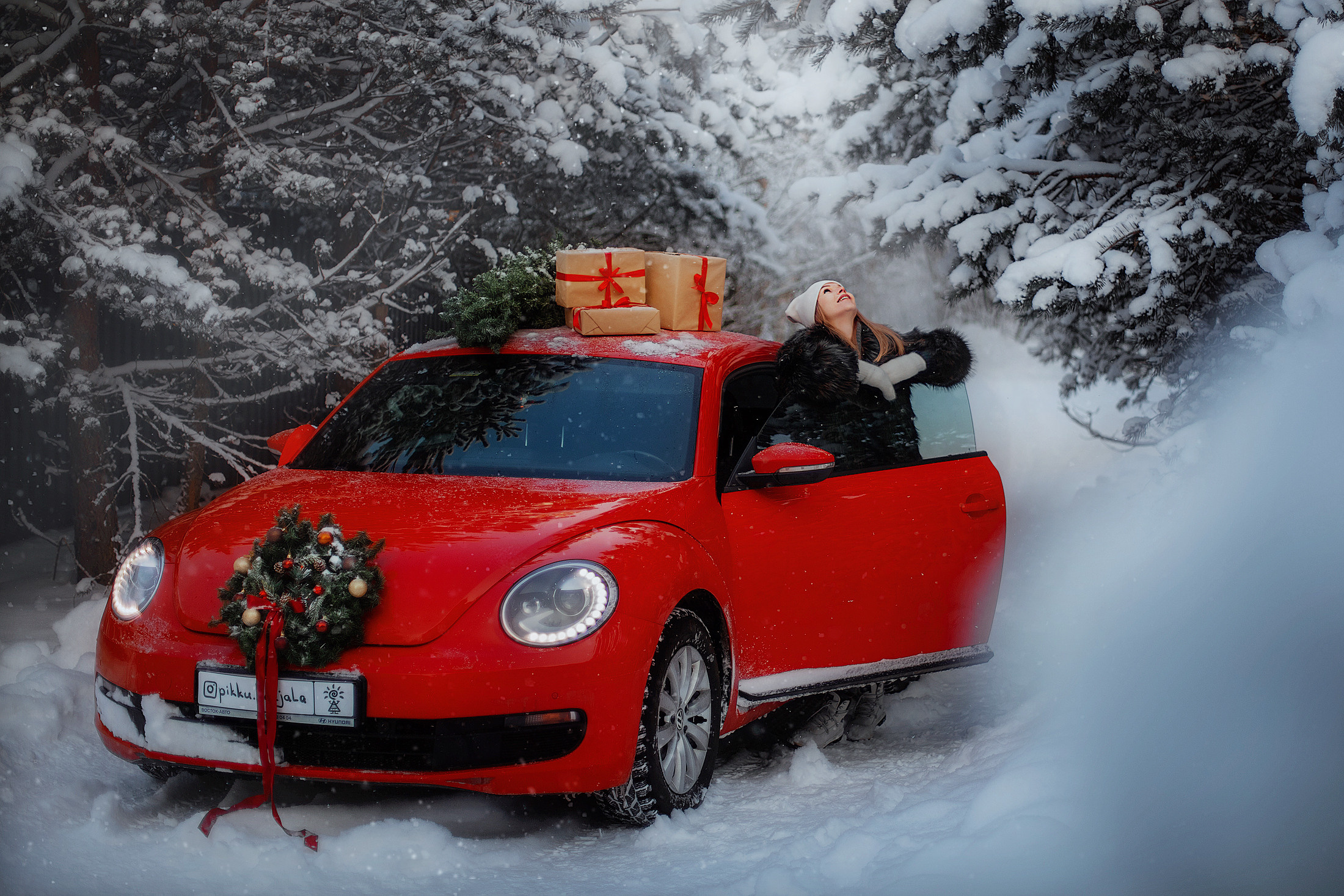Новогодняя фотосессия для Ольги. Фотограф в Санкт-Петербурге и Ленинградской области Катя Нугу