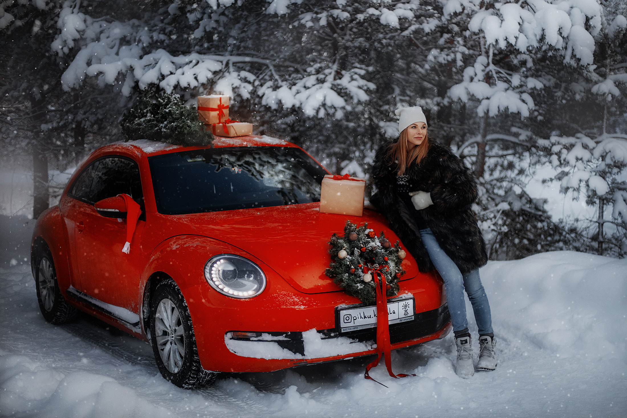 Новогодняя фотосессия для Ольги. Фотограф в Санкт-Петербурге и Ленинградской области Катя Нугу