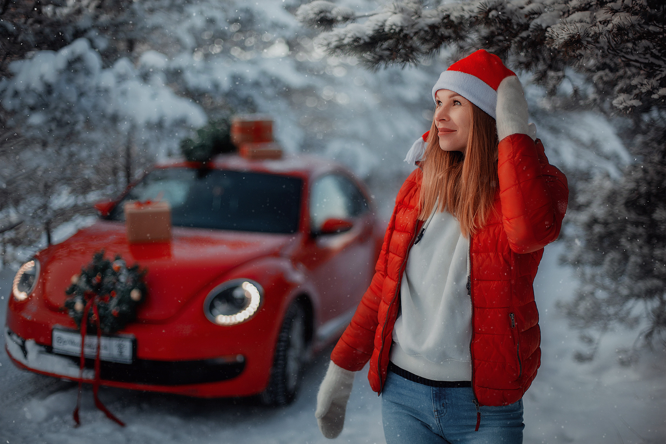 Новогодняя фотосессия для Ольги. Фотограф в Санкт-Петербурге и Ленинградской области Катя Нугу