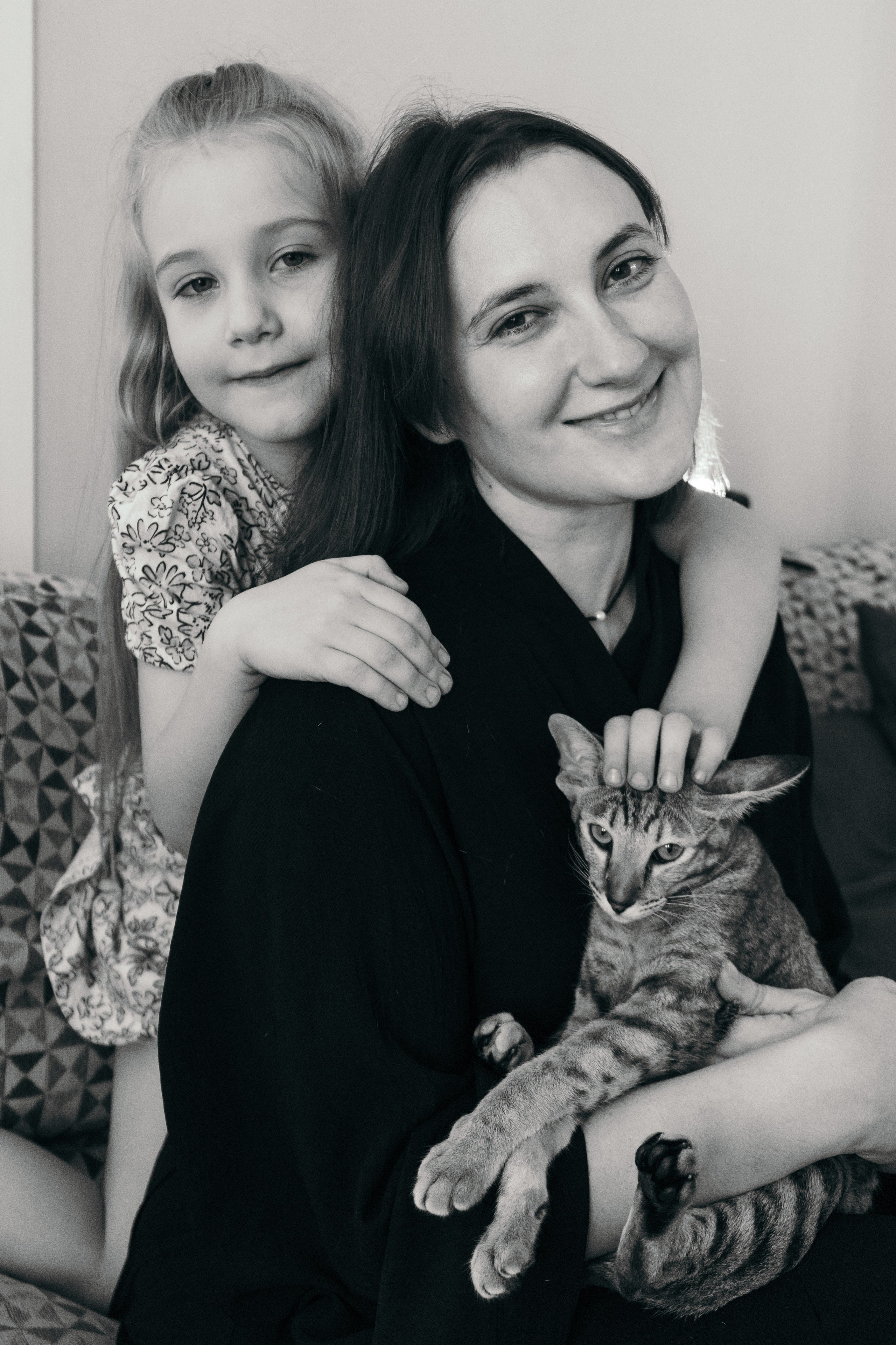 Семья и кошки. Фотограф Елена Балакина (Челябинск)