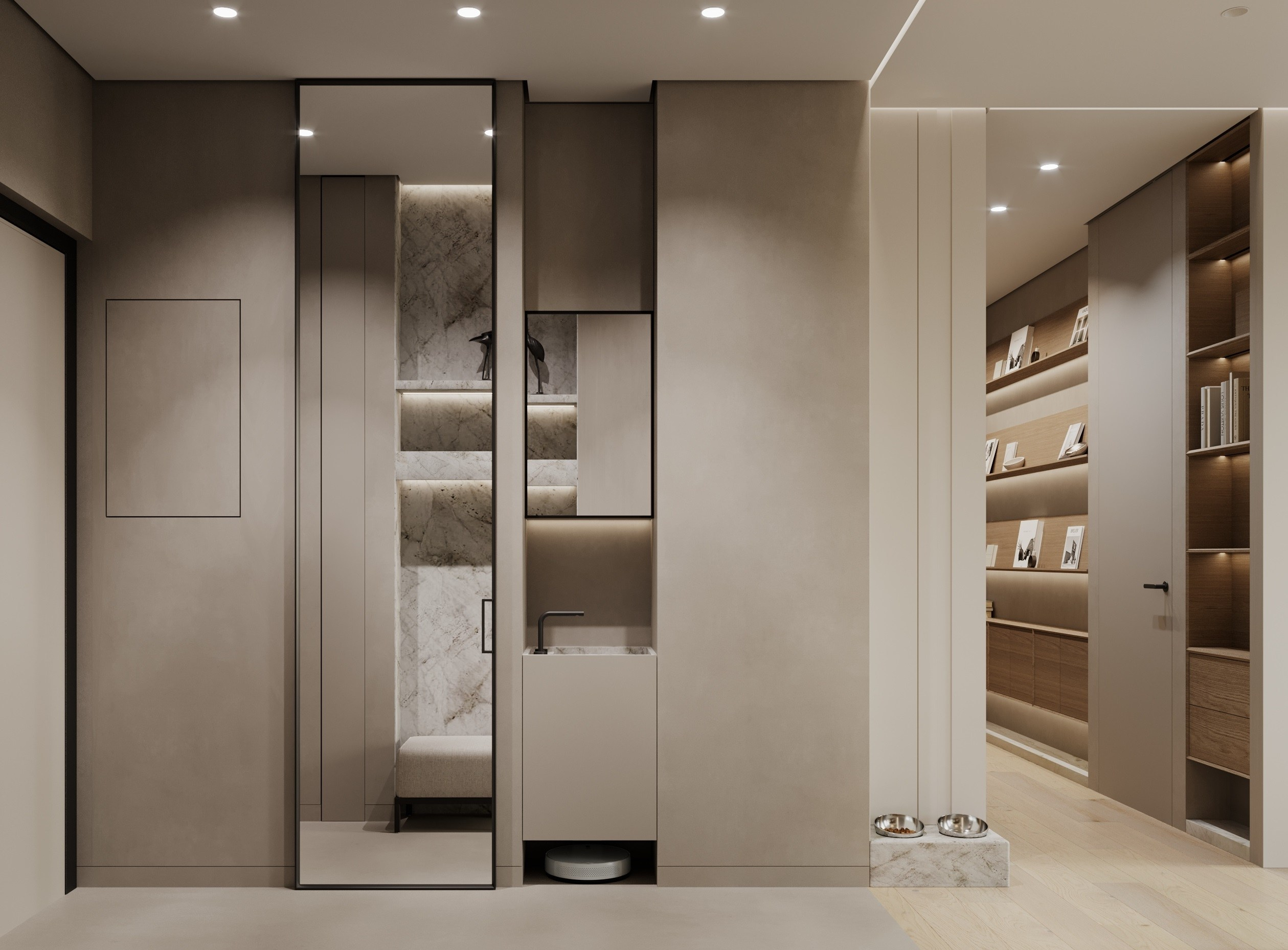 Гостиная зона Клубный дом «West Garden». Интерьеры и архитекура