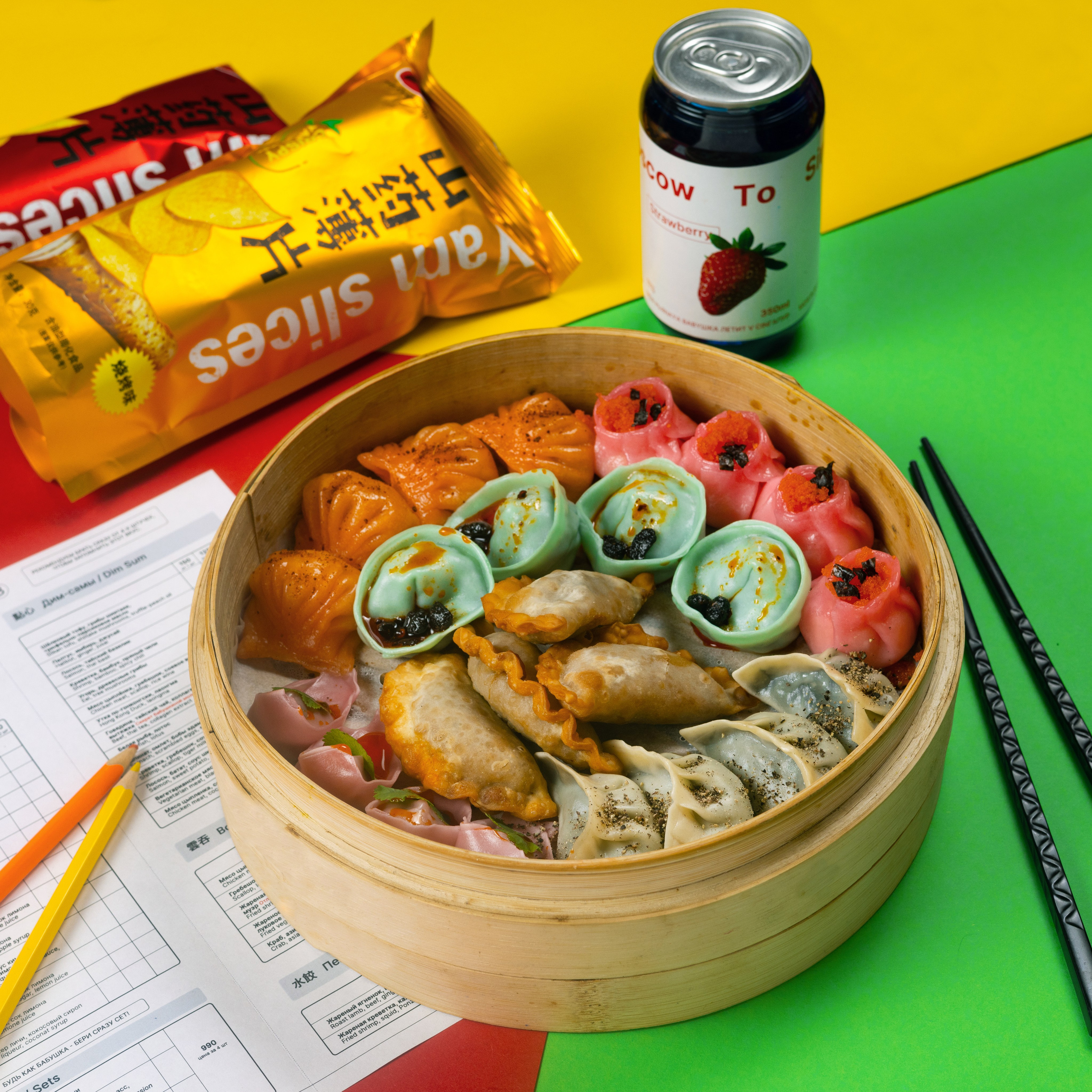 Меню яркого бара. Фуд и предметный фотограф Гришина Ольга