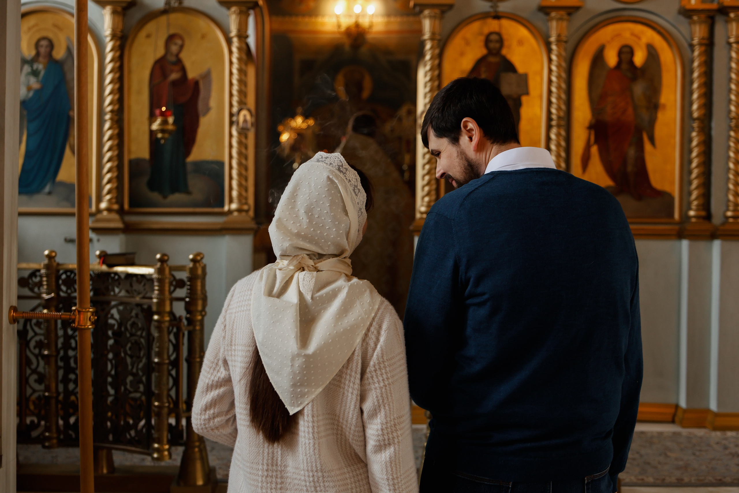 Венчание в Церкви Успения Пресвятой Богородицы в Химках. Фотограф Анастасия Залевская