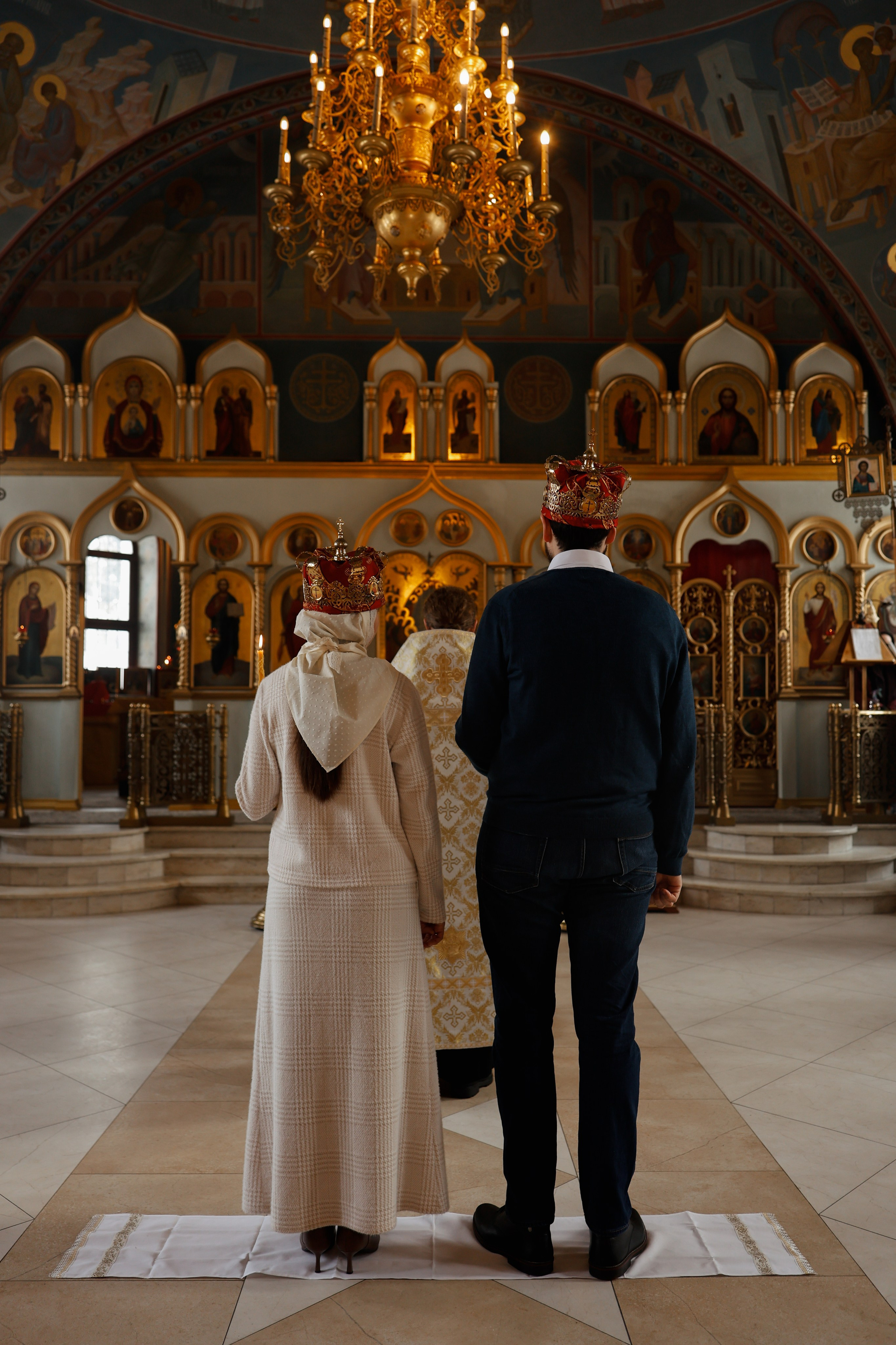 Венчание в Церкви Успения Пресвятой Богородицы в Химках. Фотограф Анастасия Залевская