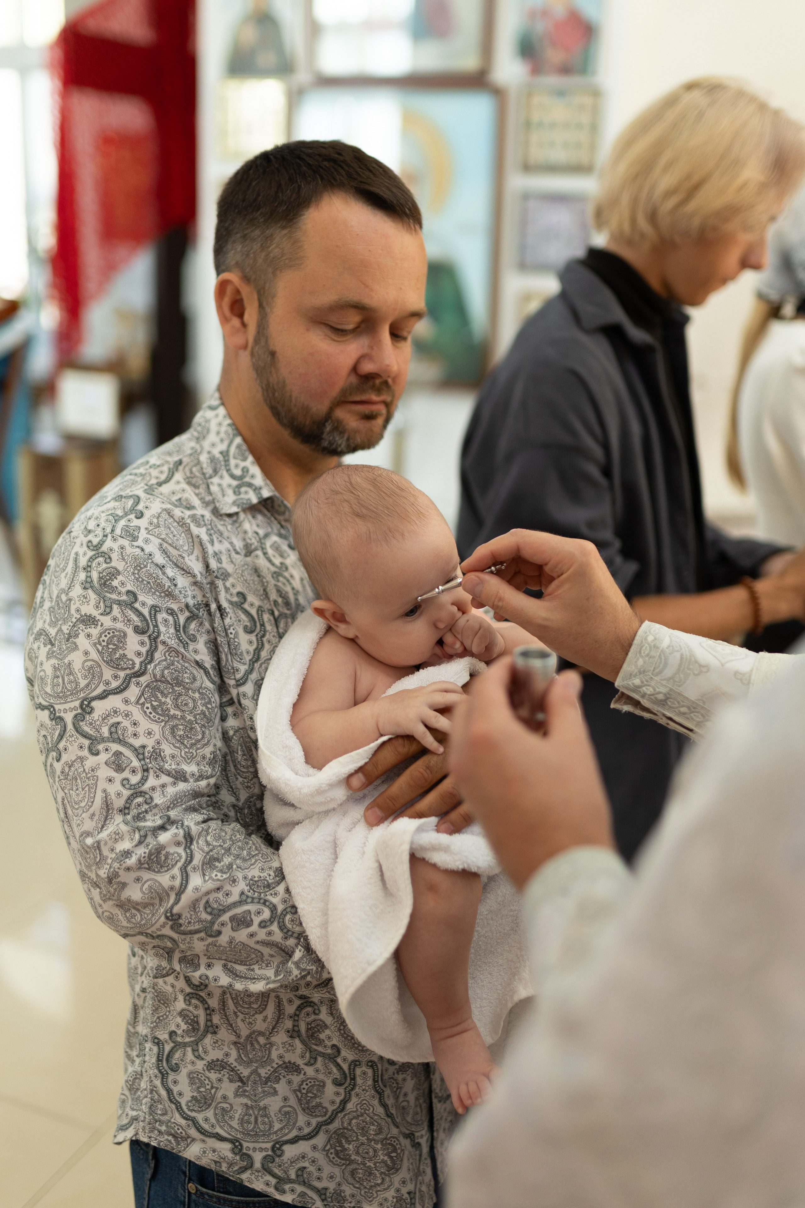 Крещение Артёма (все фото с таинсвта крещения). Фотограф новорожденных. Детский и семейный фотограф Марьяна Юдина