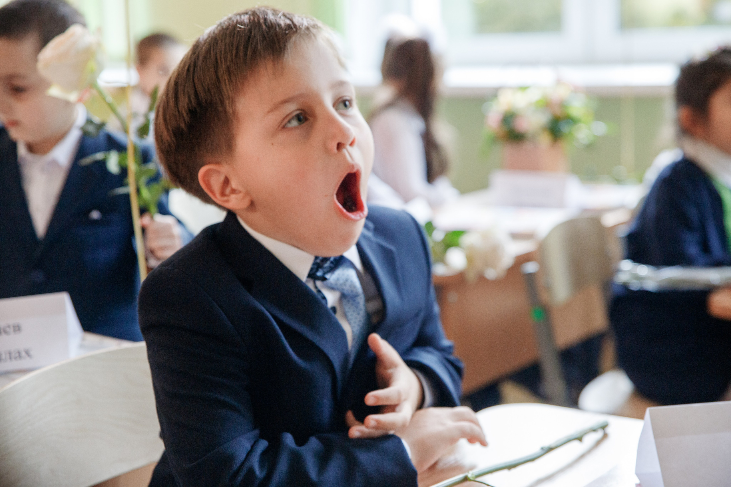 Репортажная съемка первого сентября для первоклассников. Семейный и школьный фотограф в Москве Анна Ткач