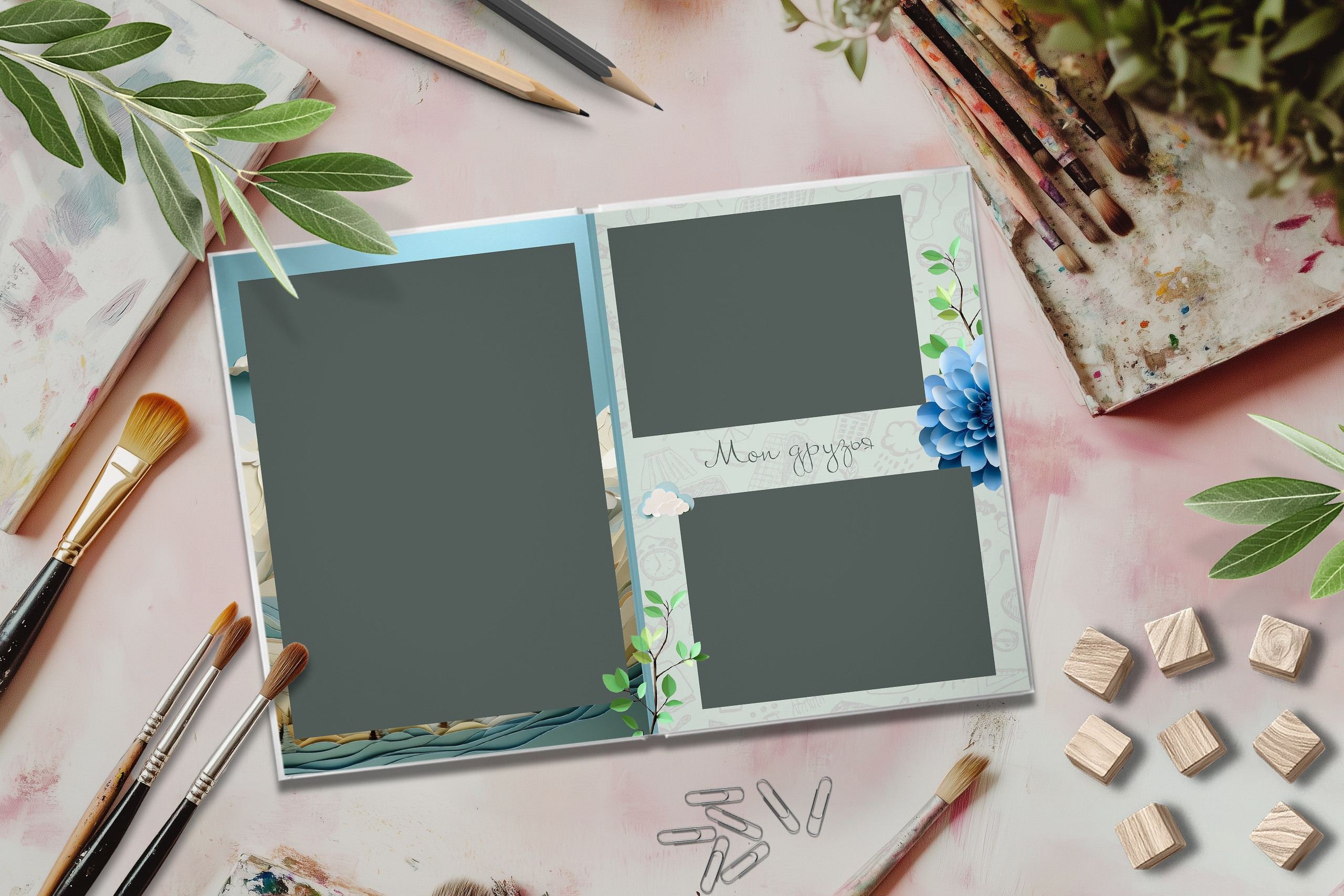 Дизайн «Бумажный корабль». Шаблоны и дизайны выпускных альбомов и фотокниг