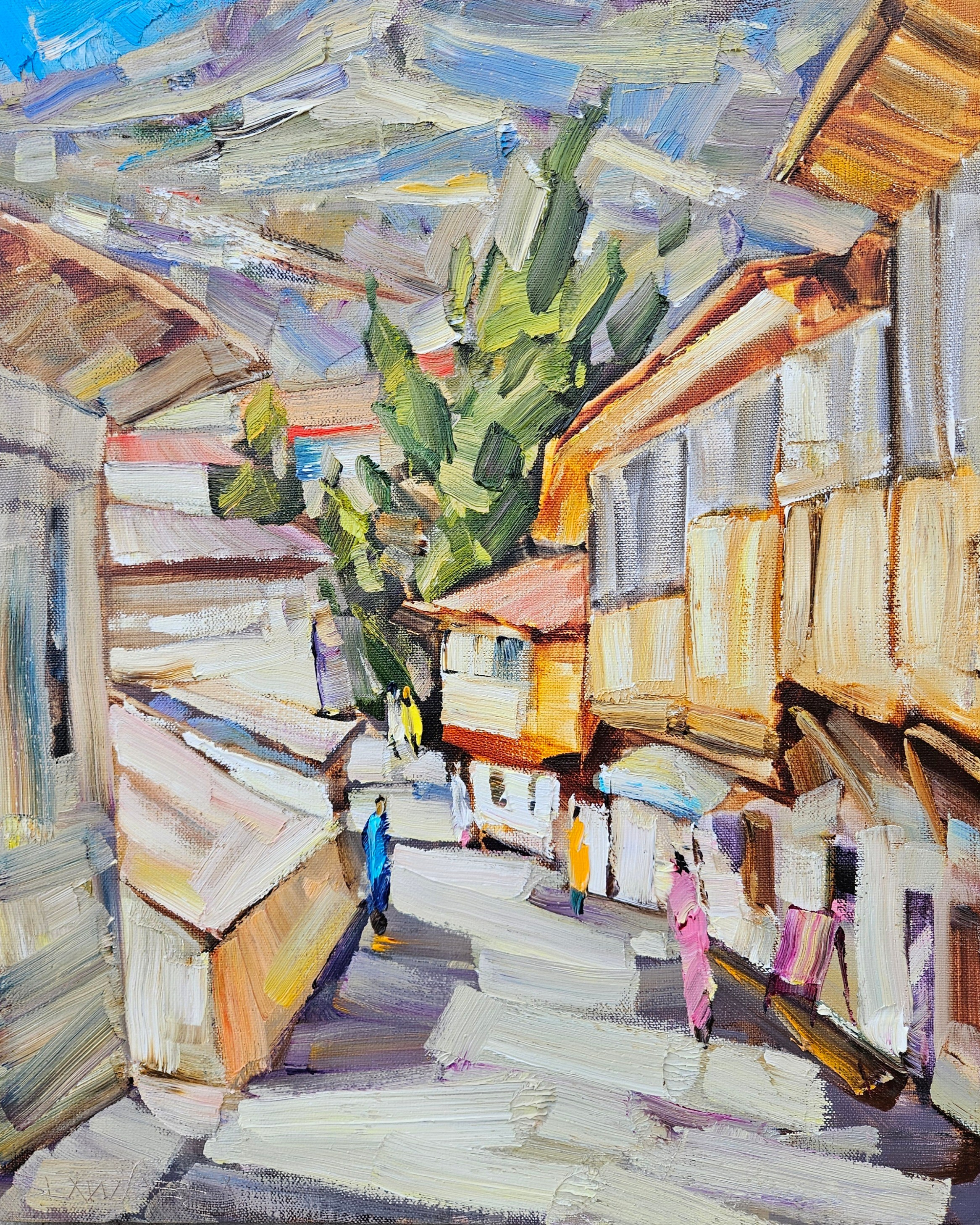 "Улочка в Гурзуфе". 2025. Холст, масло. 50х40. Цена: 15000₽