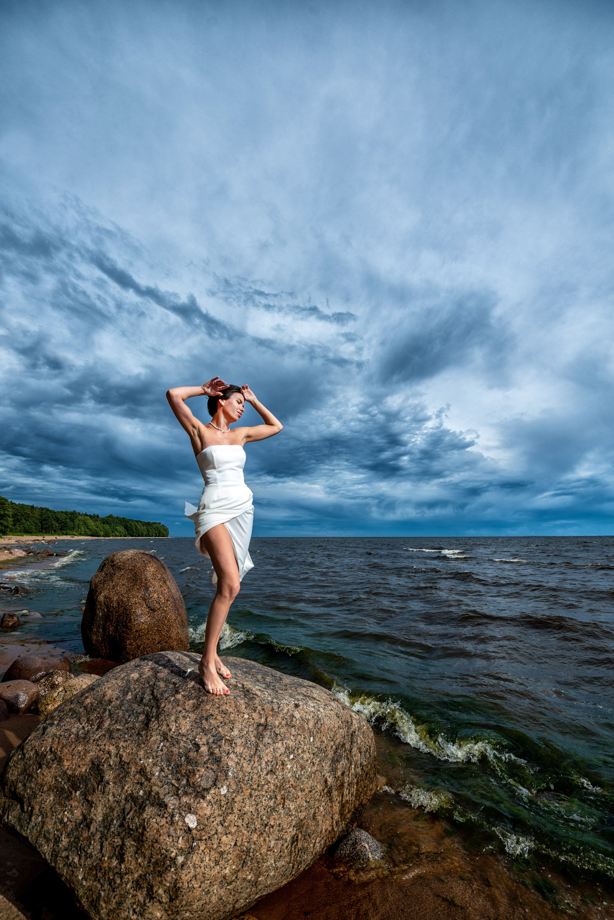 Евгений и Александра (фотосессия под дождём на Исаакиевской площади, свадебная прогулка на Финском заливе). Портретный, семейный и свадебный фотограф в Санкт-Петербурге и в Пушкине Ширяев Денис