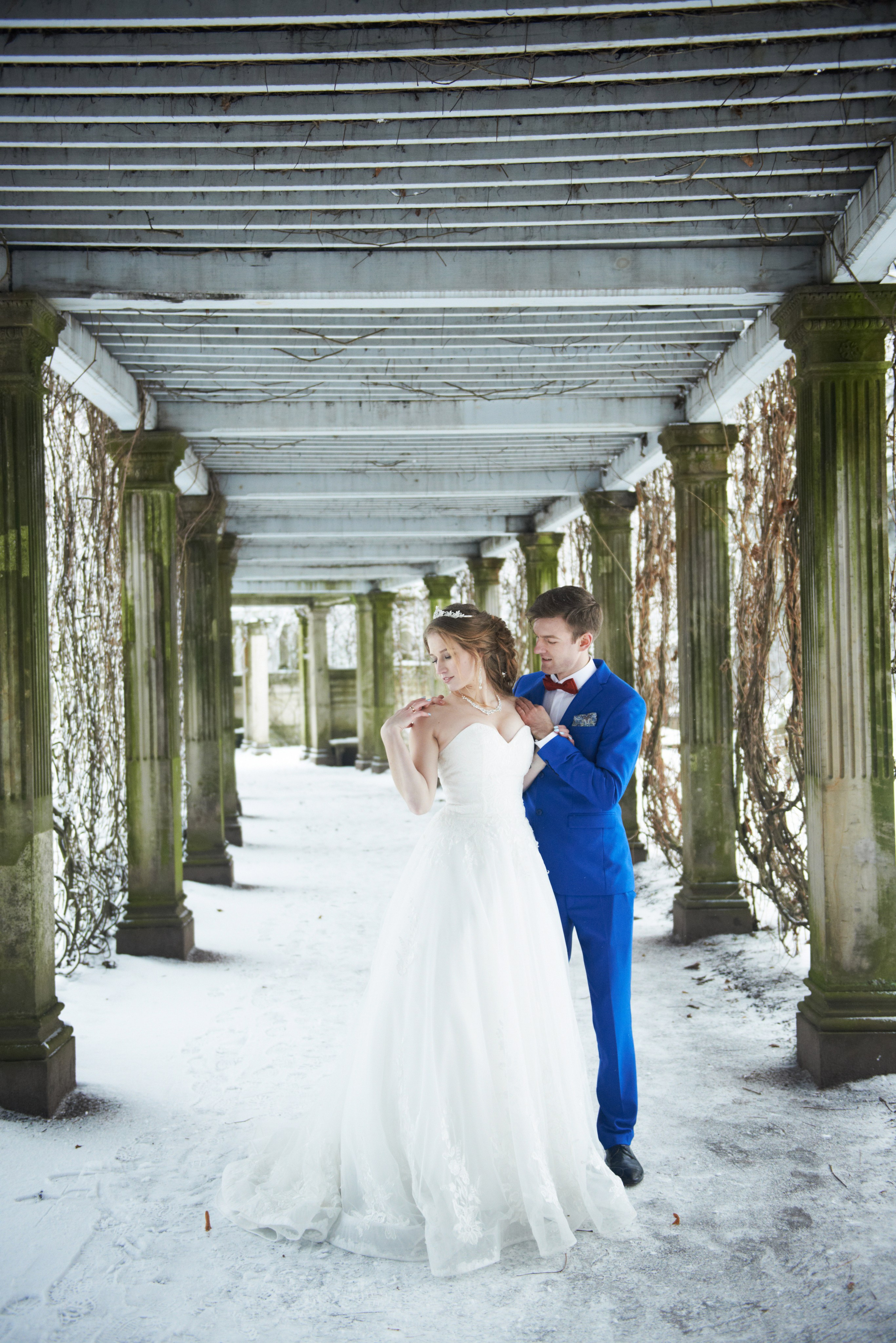 Надежда и Владислав (зимняя свадебная фотосессия в Пушкине в Екатерининском парке). Портретный, семейный и свадебный фотограф в Санкт-Петербурге и в Пушкине Ширяев Денис