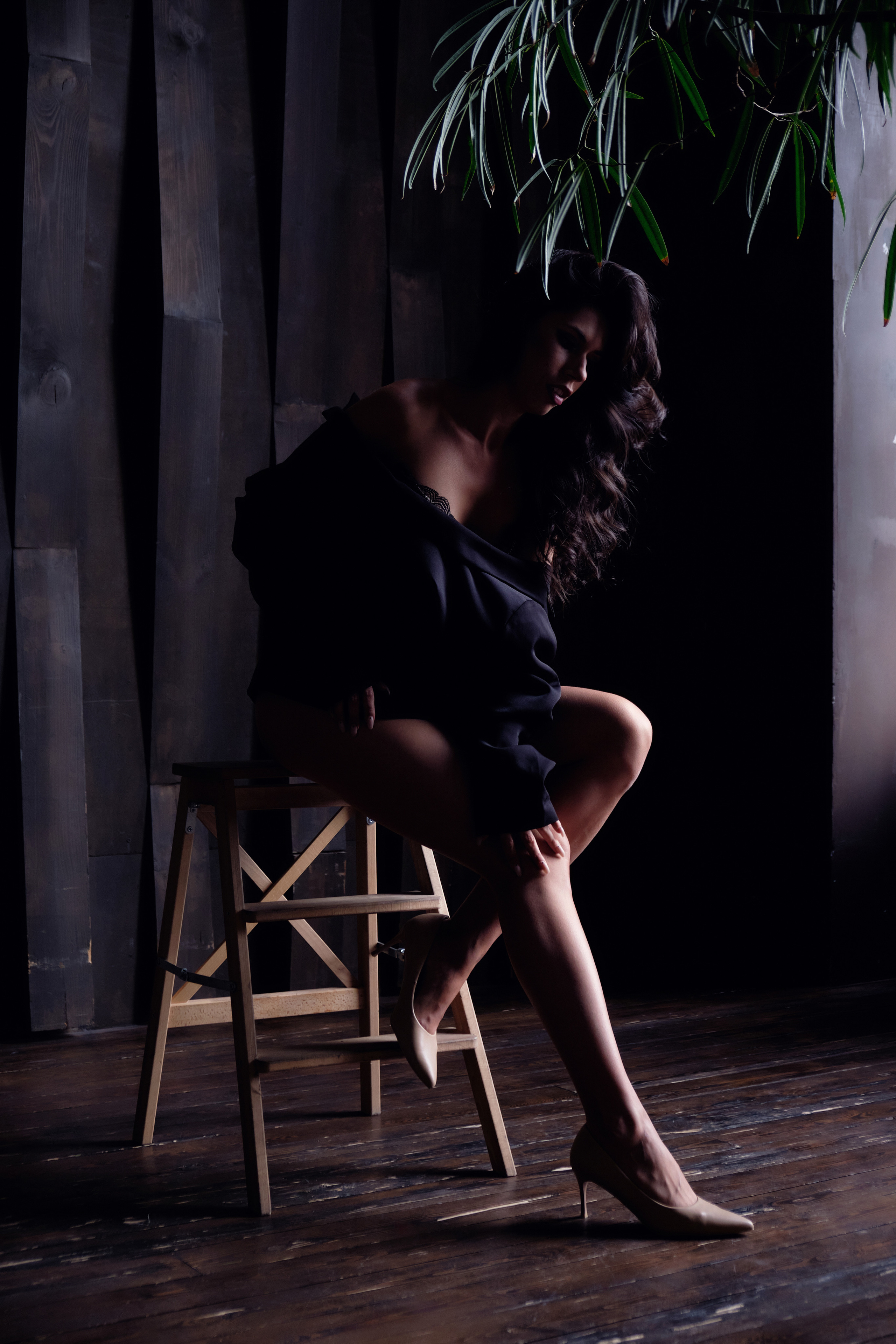 Женская будуарная съёмка. Портретный фотограф на новый год в Москве Виктория Колышева