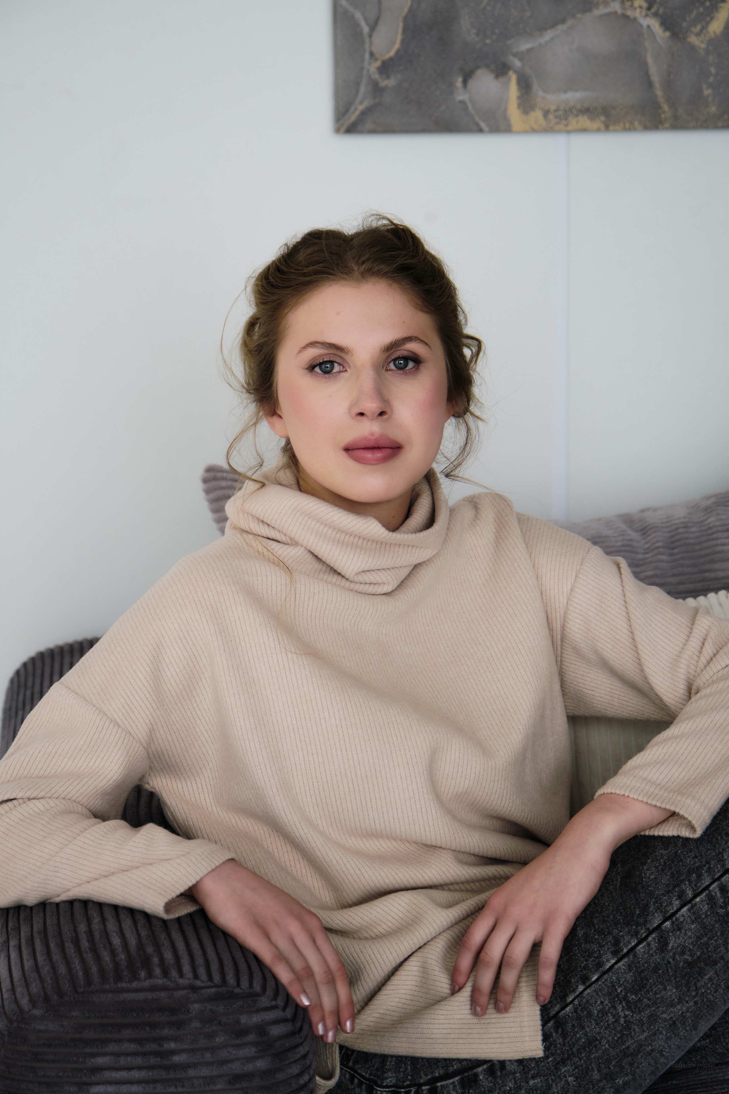 Женская бизнес-портрет в студии