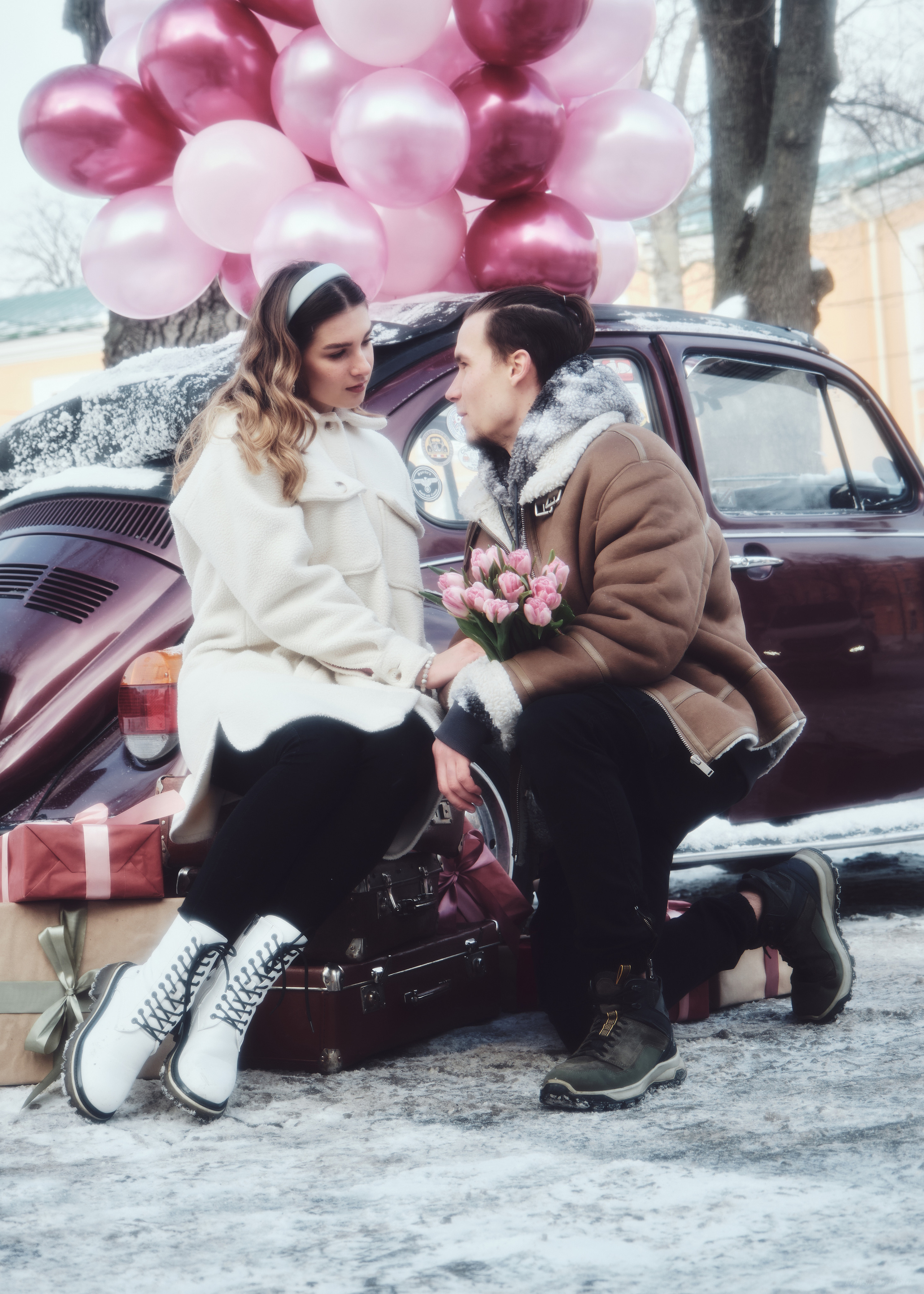 Фотосессия лавстори на улице. Портретный фотограф в Москве Виктория Колышева