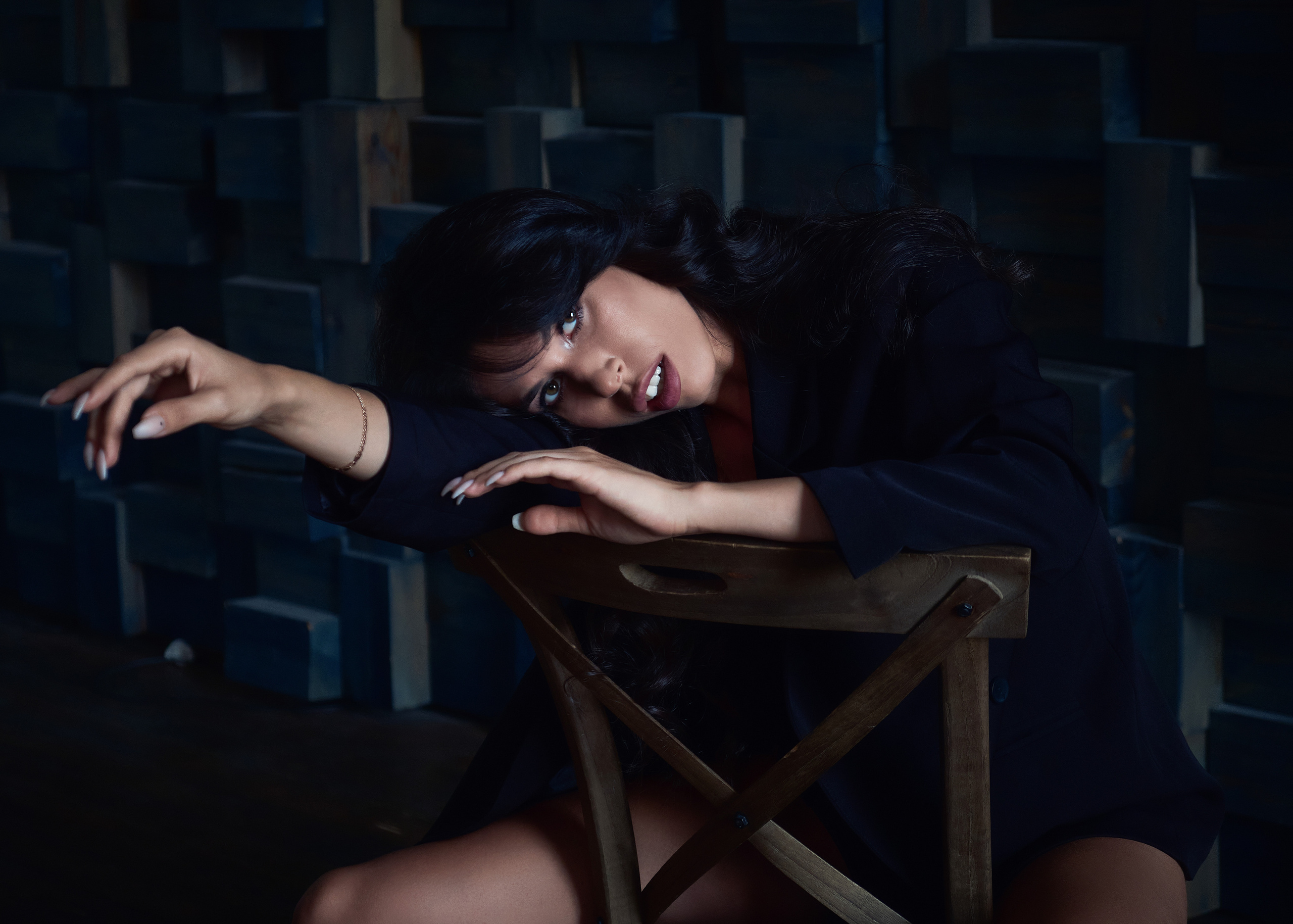 Женская будуарная съёмка. Портретный фотограф на новый год в Москве Виктория Колышева