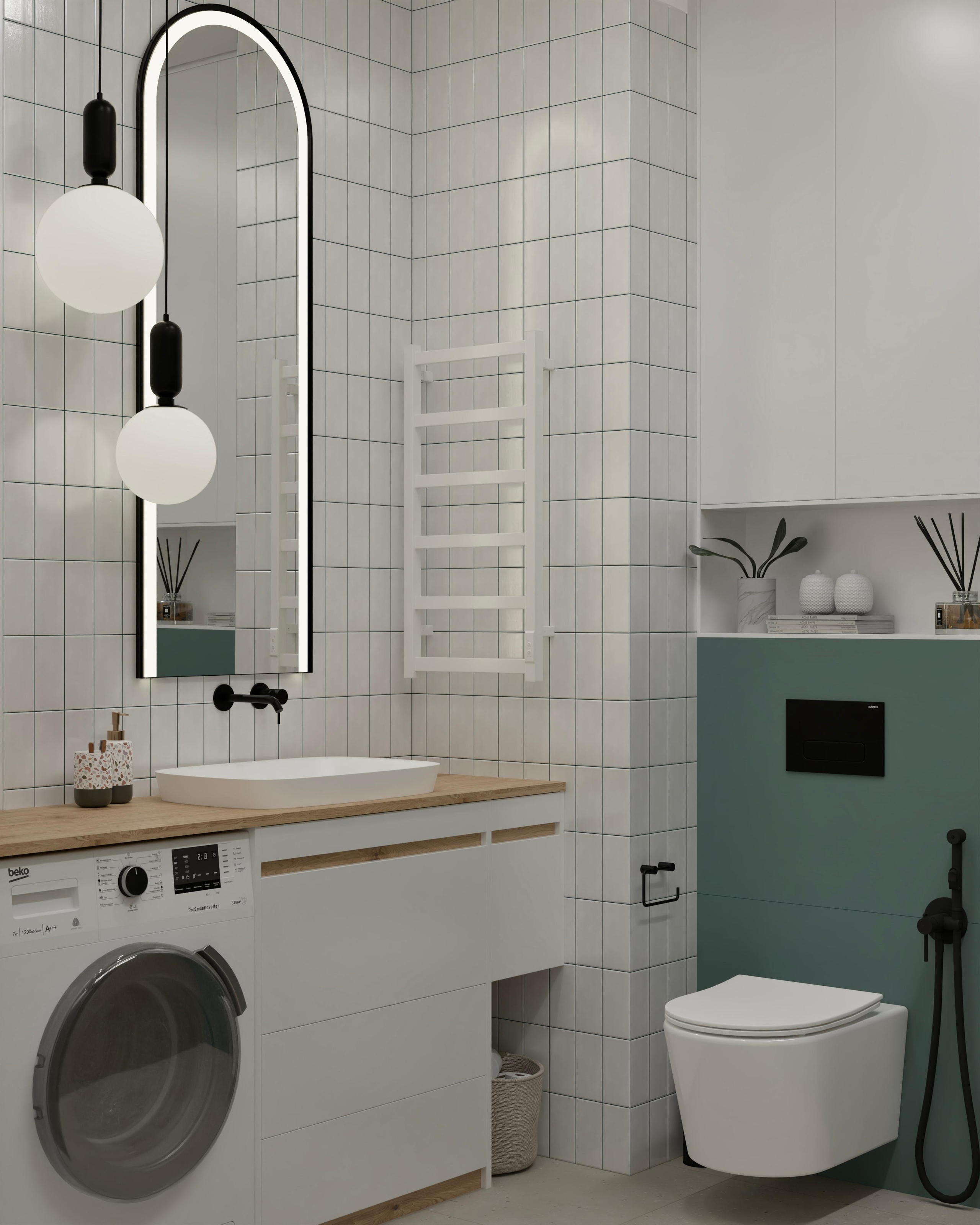 Ванная в студии (вариант III). DMDesign — студия дизайна интерьеров