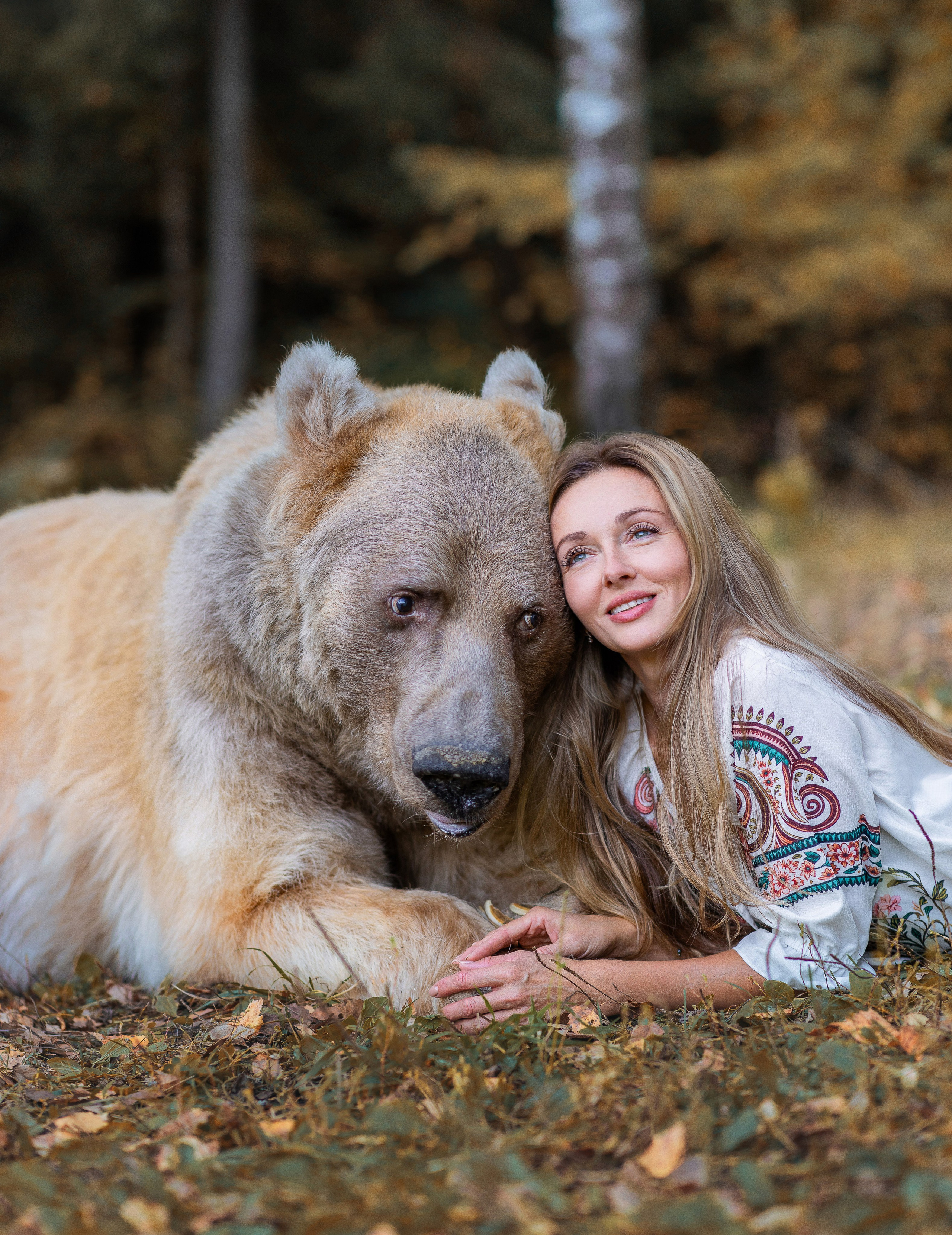 Фотосессия с медведем. Фотограф Лия Милк | Москва, Подмосковье