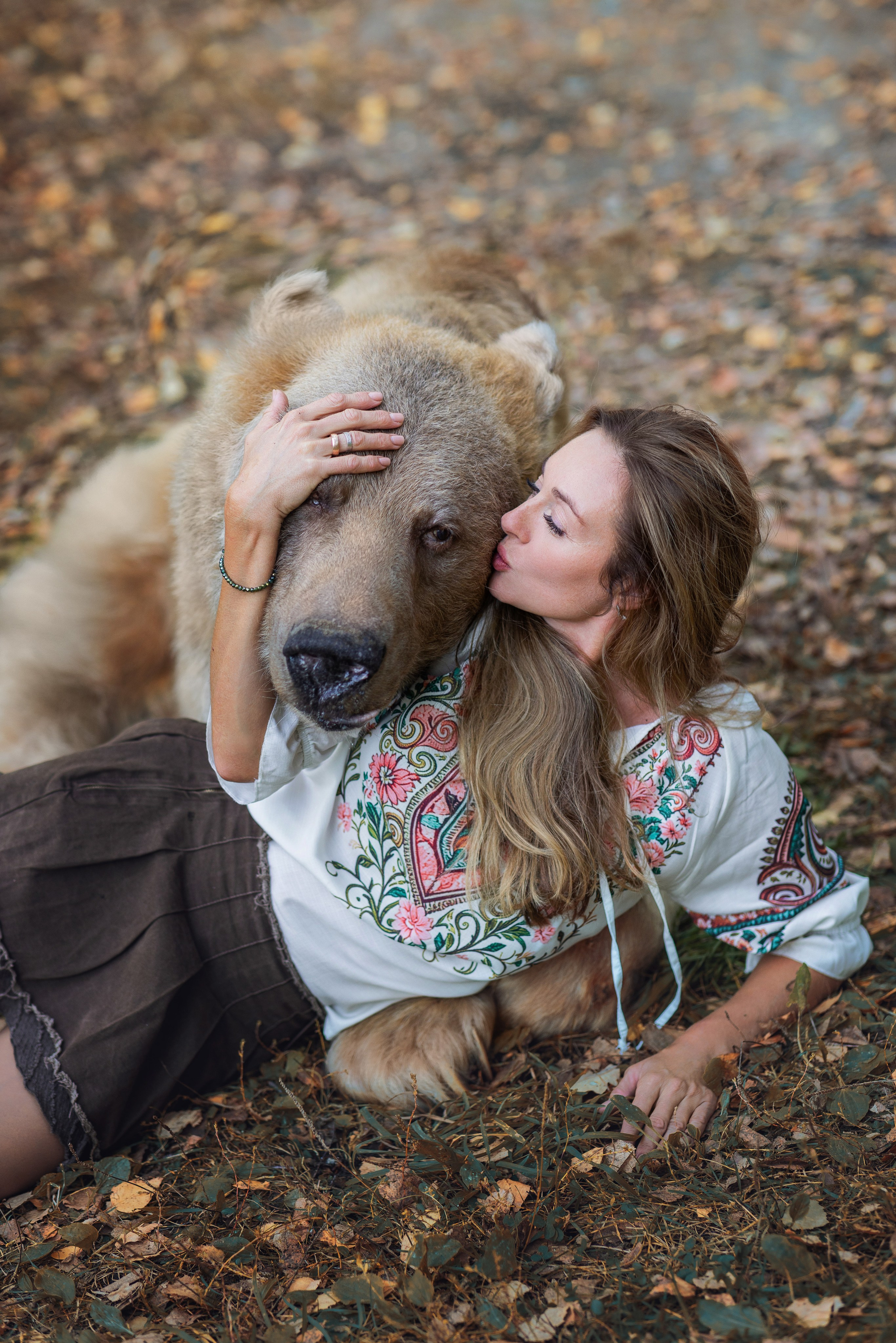 Фотосессия с медведем. Фотограф Лия Милк | Москва, Подмосковье