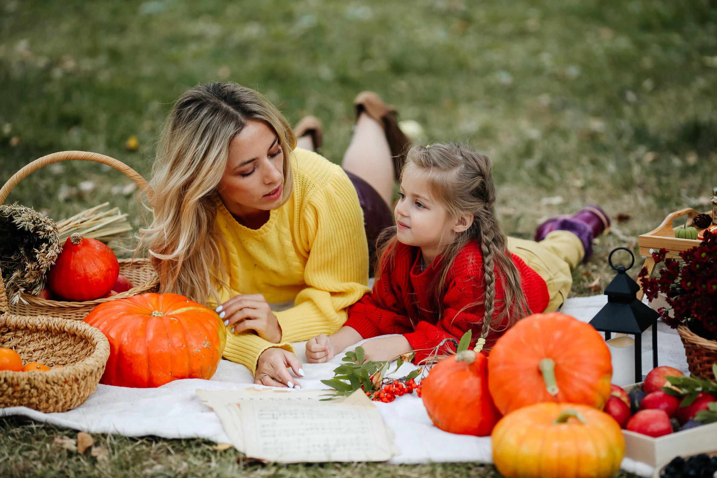 Осенний пикник с тыквами. Семейный и свадебный фотограф в Москве Ксения Герасимова