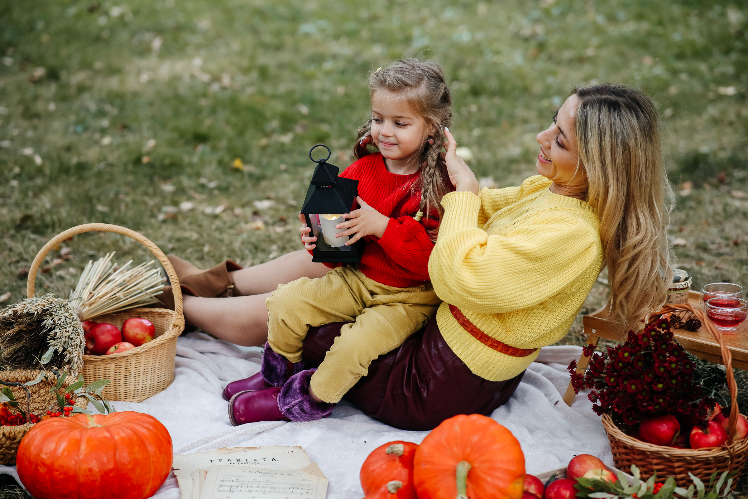 Осенний пикник с тыквами. Семейный и свадебный фотограф в Москве Ксения Герасимова