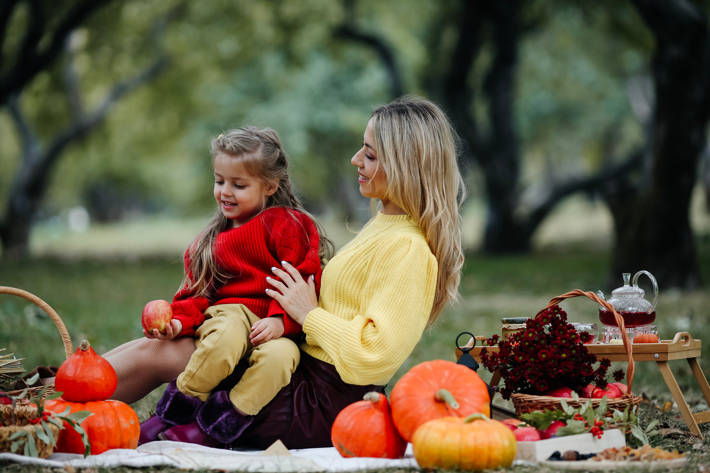 Осенний пикник с тыквами. Семейный и свадебный фотограф в Москве Ксения Герасимова