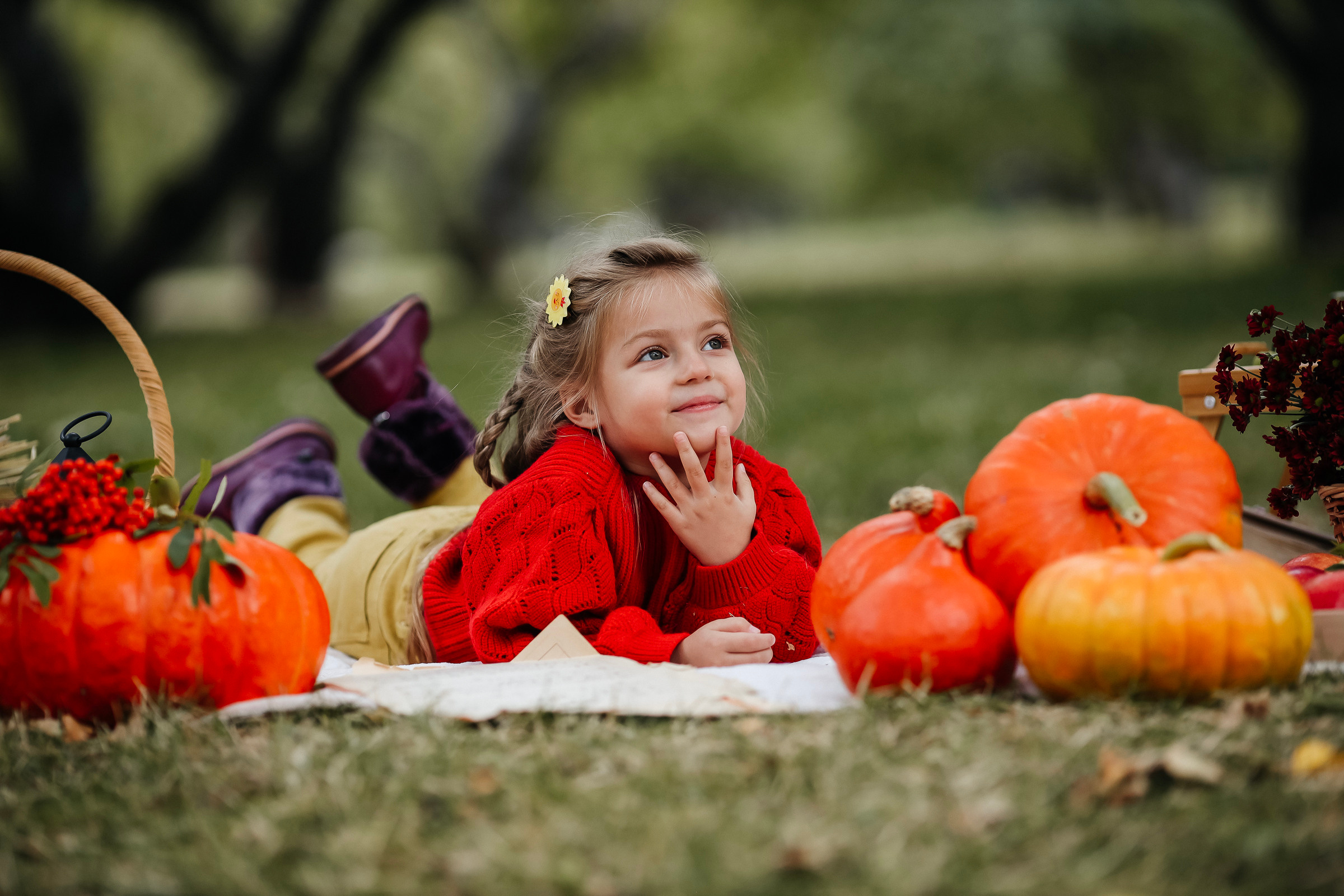 Осенний пикник с тыквами. Семейный и свадебный фотограф в Москве Ксения Герасимова