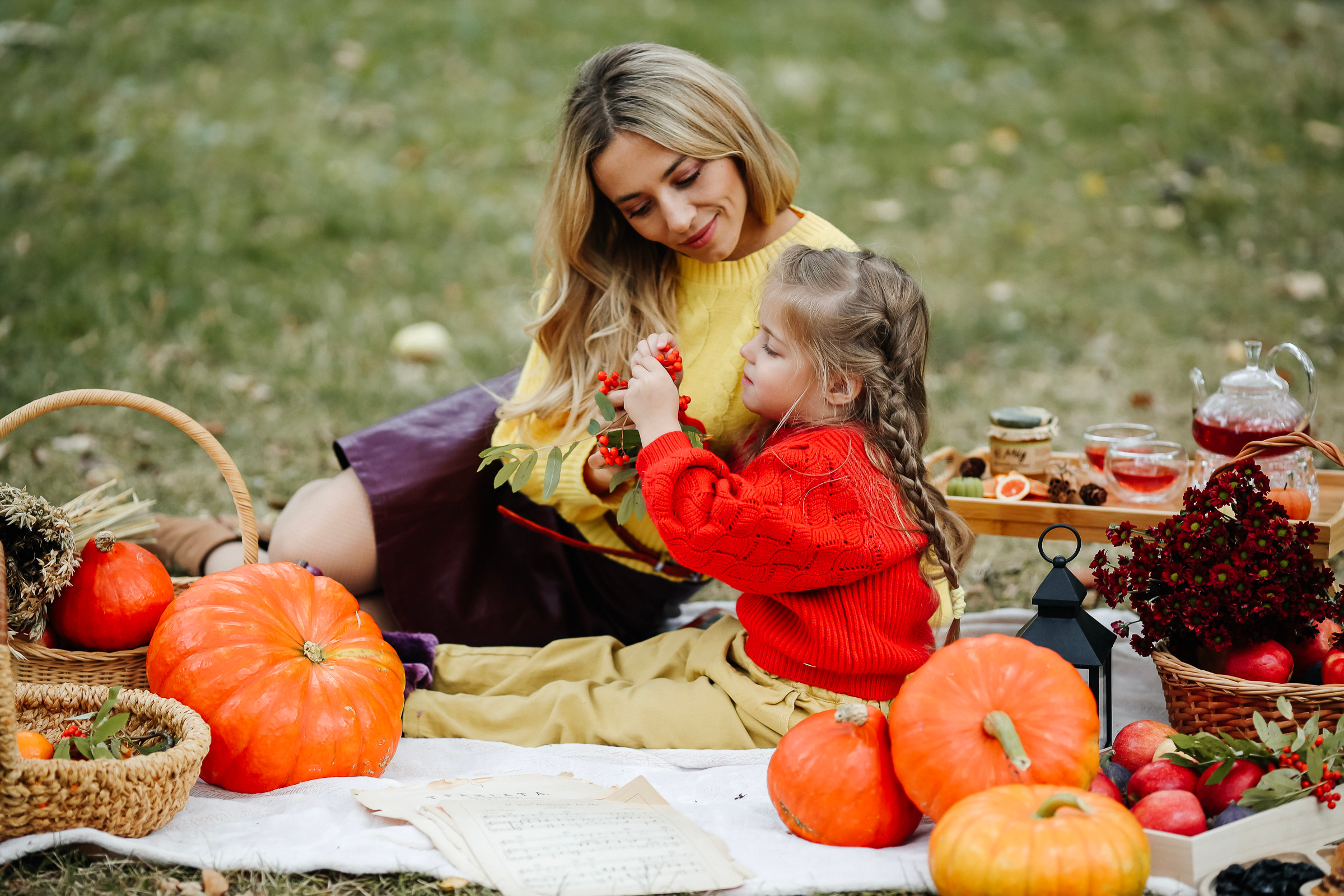 Осенний пикник с тыквами. Семейный и свадебный фотограф в Москве Ксения Герасимова