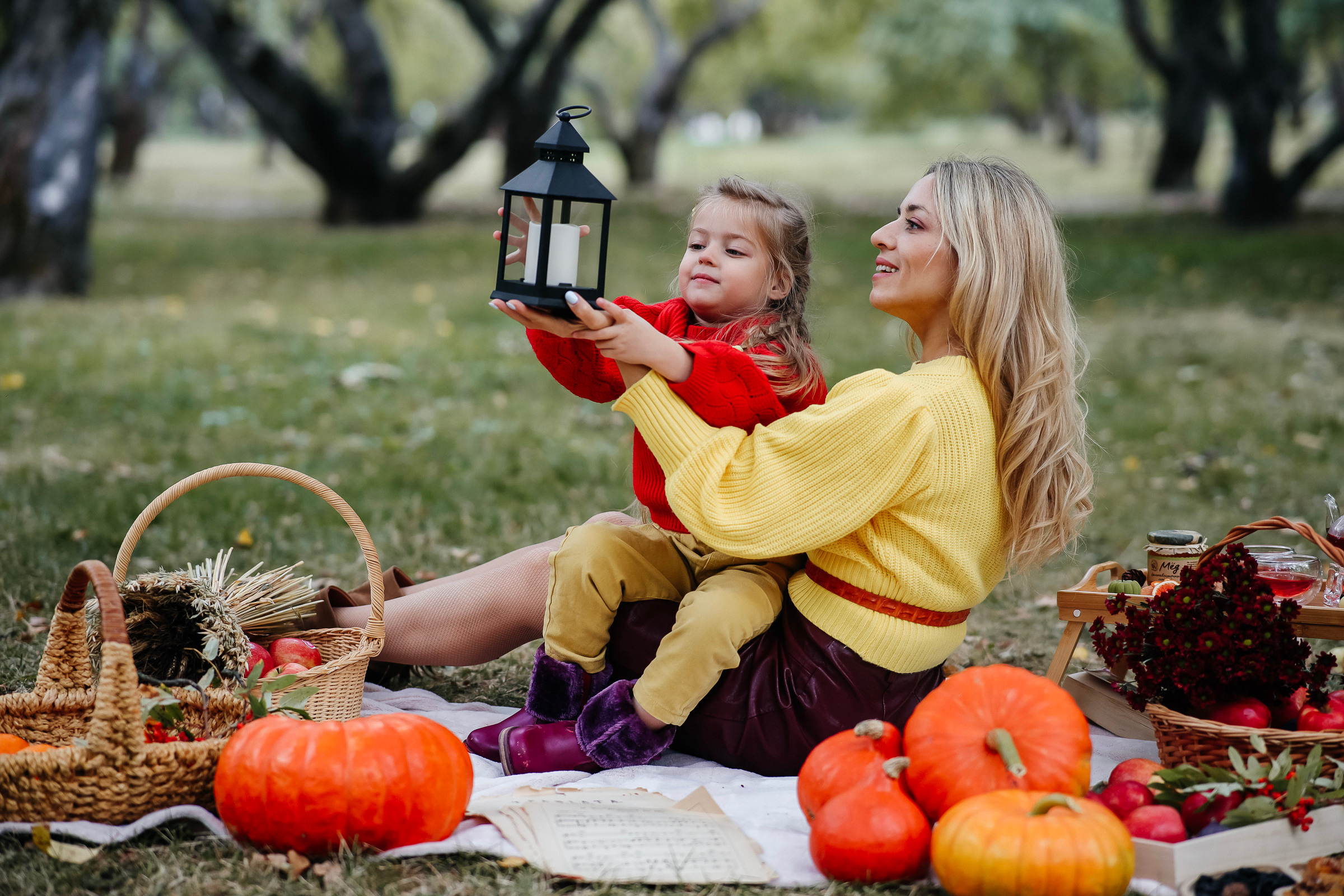 Осенний пикник с тыквами. Семейный и свадебный фотограф в Москве Ксения Герасимова