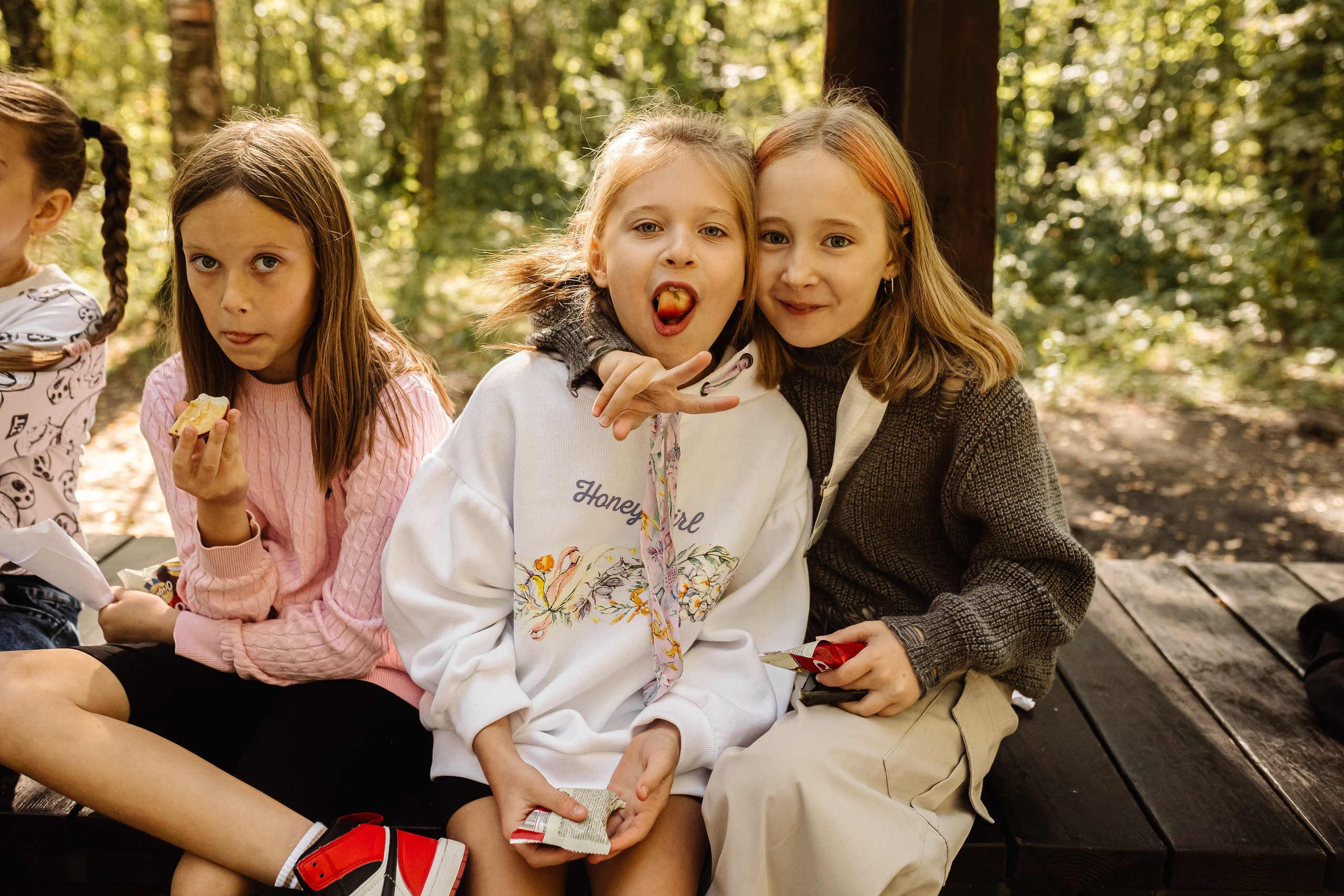 Репортаж школьной прогулки в парке. Семейный и женский фотограф в Москве Надежда Воробьева