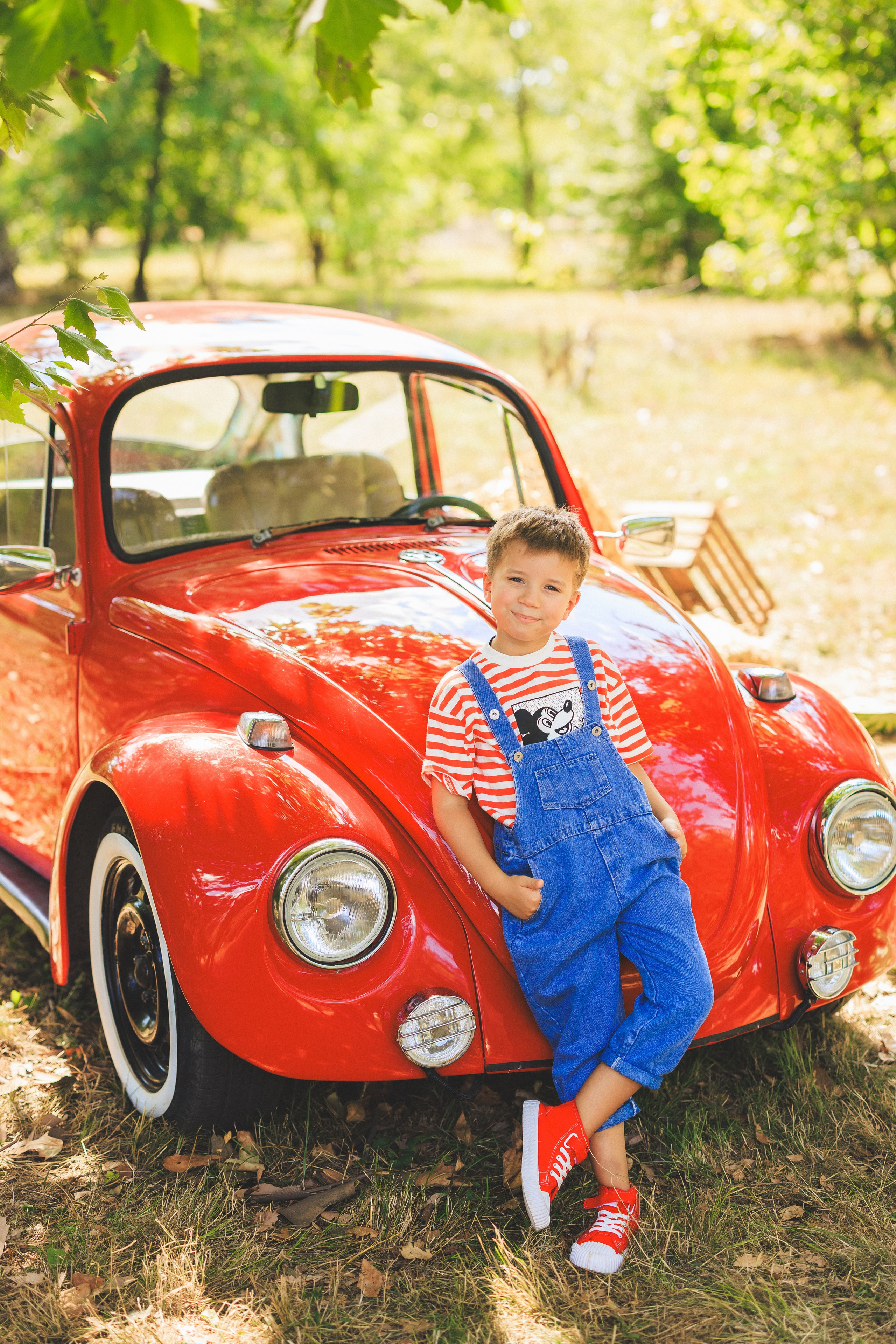 Летняя фотосессия с арбузами и ретро автомобилем. Семейный и детский фотограф в Краснодаре Анна Трашкова