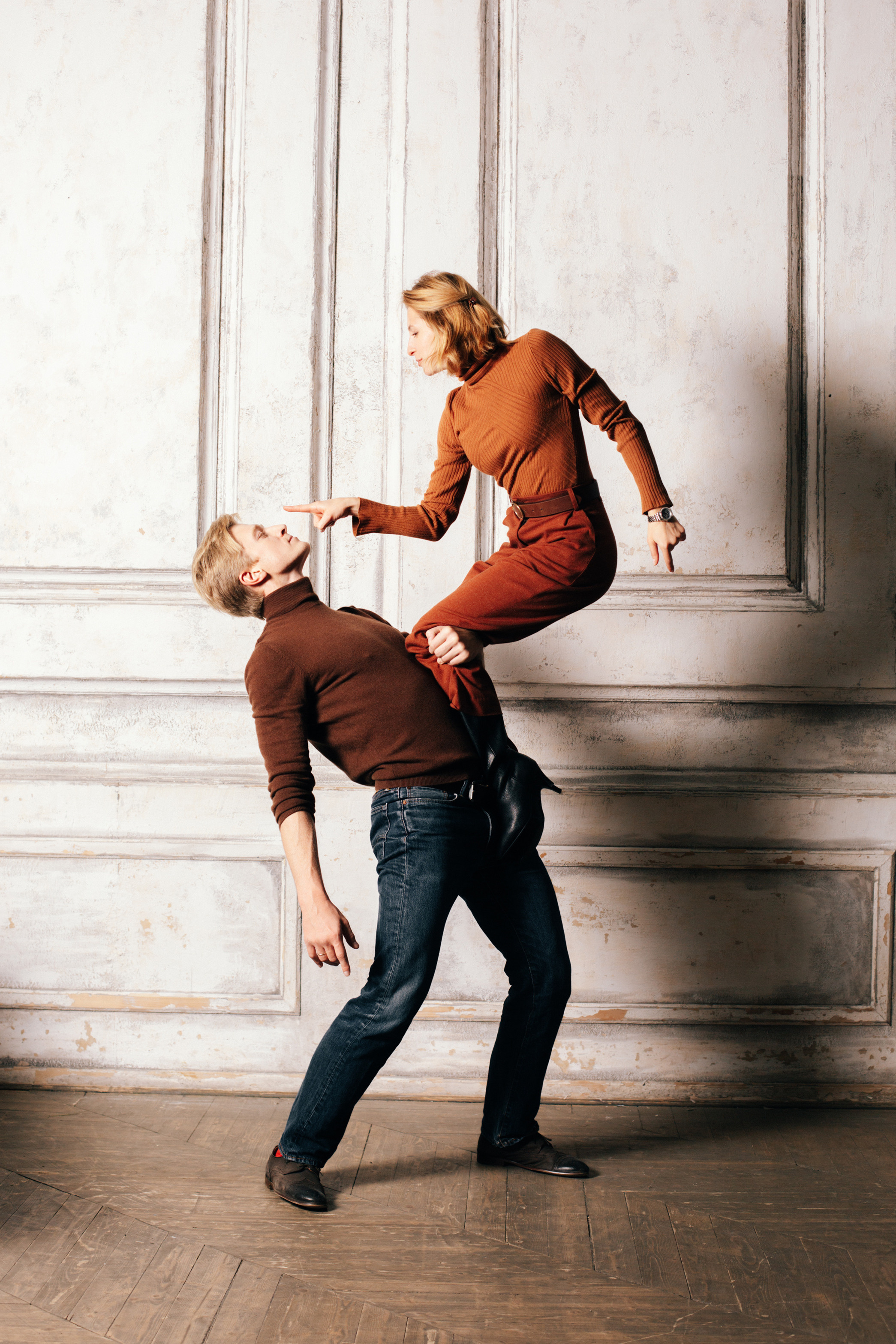 Актер Вячеслав Чепурченко и фигуристка Яна Хохлова " Ледниковый период». Фотограф Бурнашкина Натали Москва