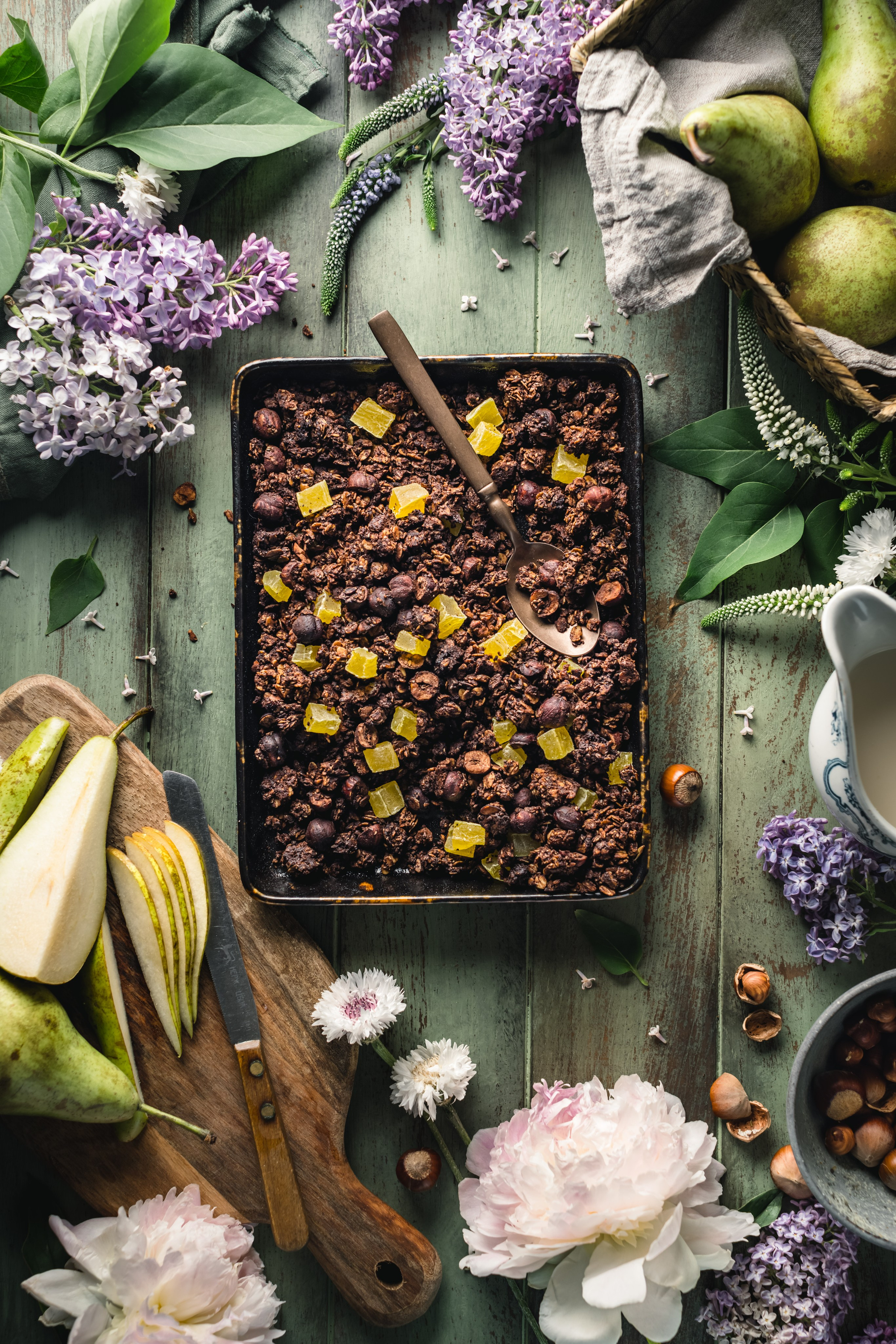 Завтрак с гранолой. Foodie Stories (гастрономические истории) рекламная фуд-фотосъёмка, Москва