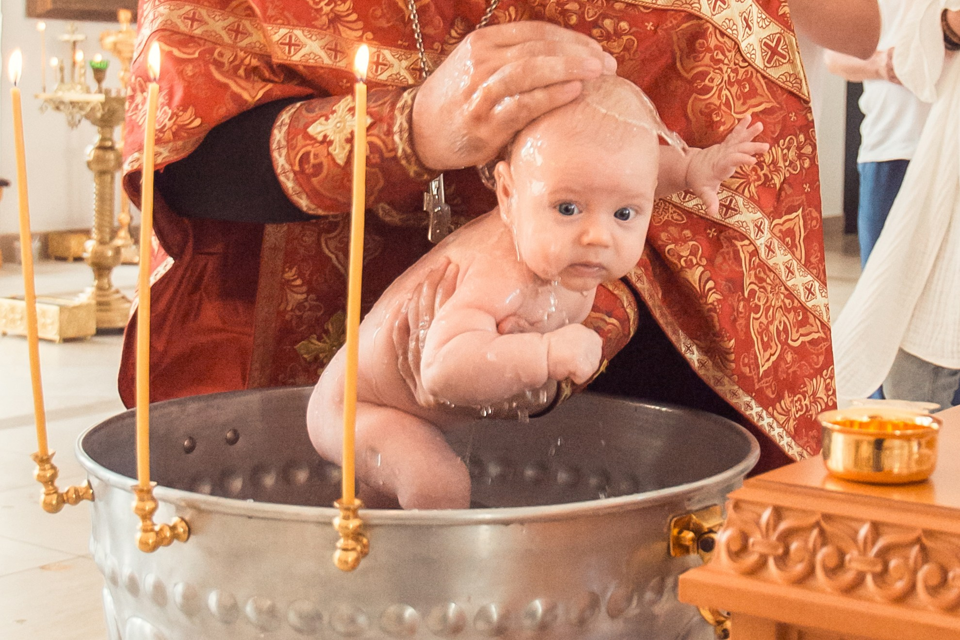 Крещение Ильи в Храме Святых Бессребреников и чудотворцев Космы и Дамиана в Калуге