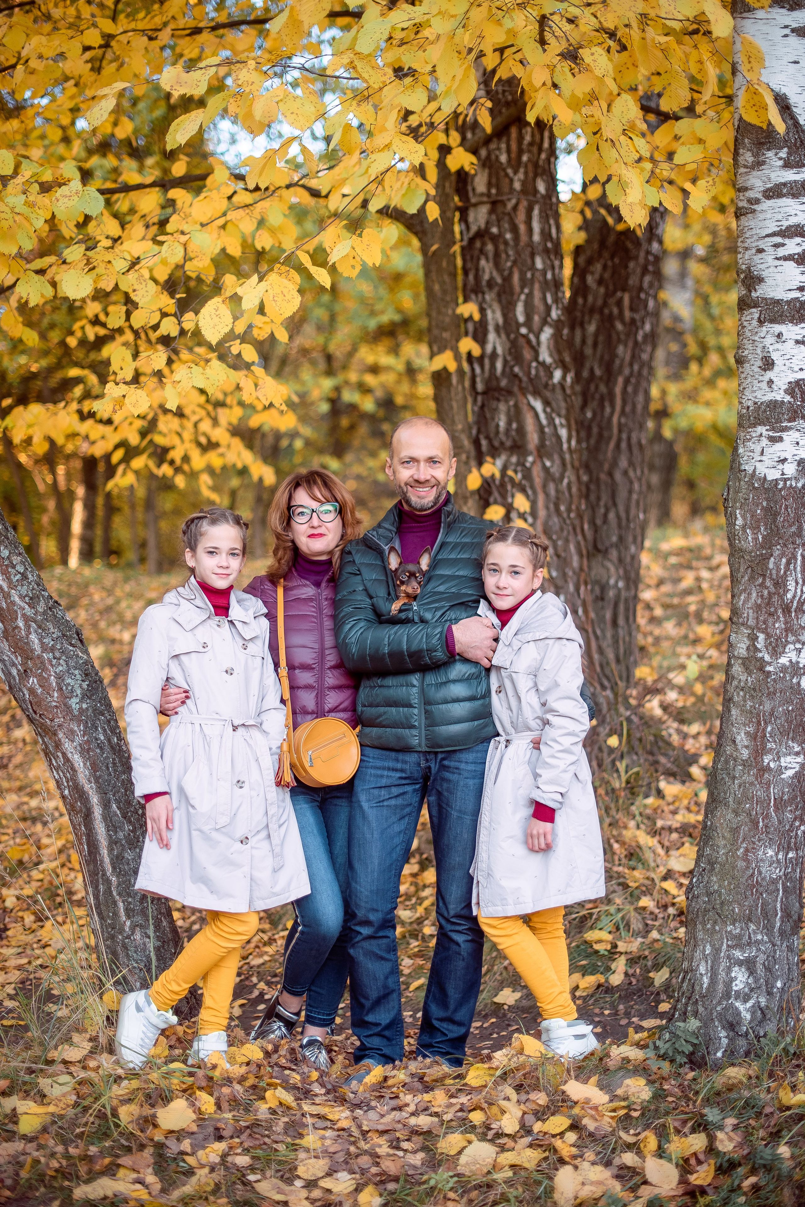 Осенняя прогулка семьи Андрея и Марины. Свадебный и семейный фотограф в Москве Юлия Винник