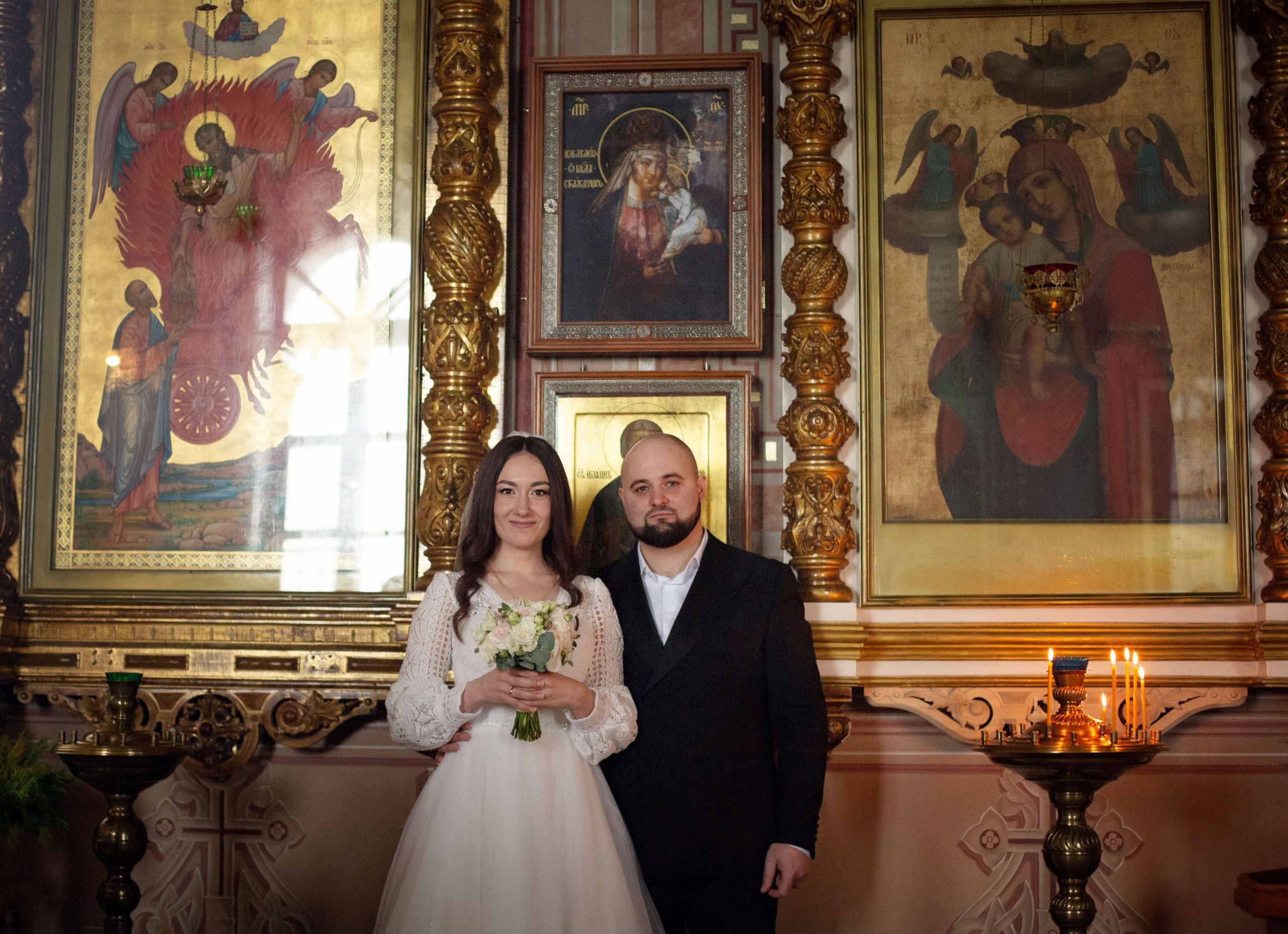 Венчание Дмитрий и Елена Воскресенский храм. Семейный и детский фотограф Анна Петракова