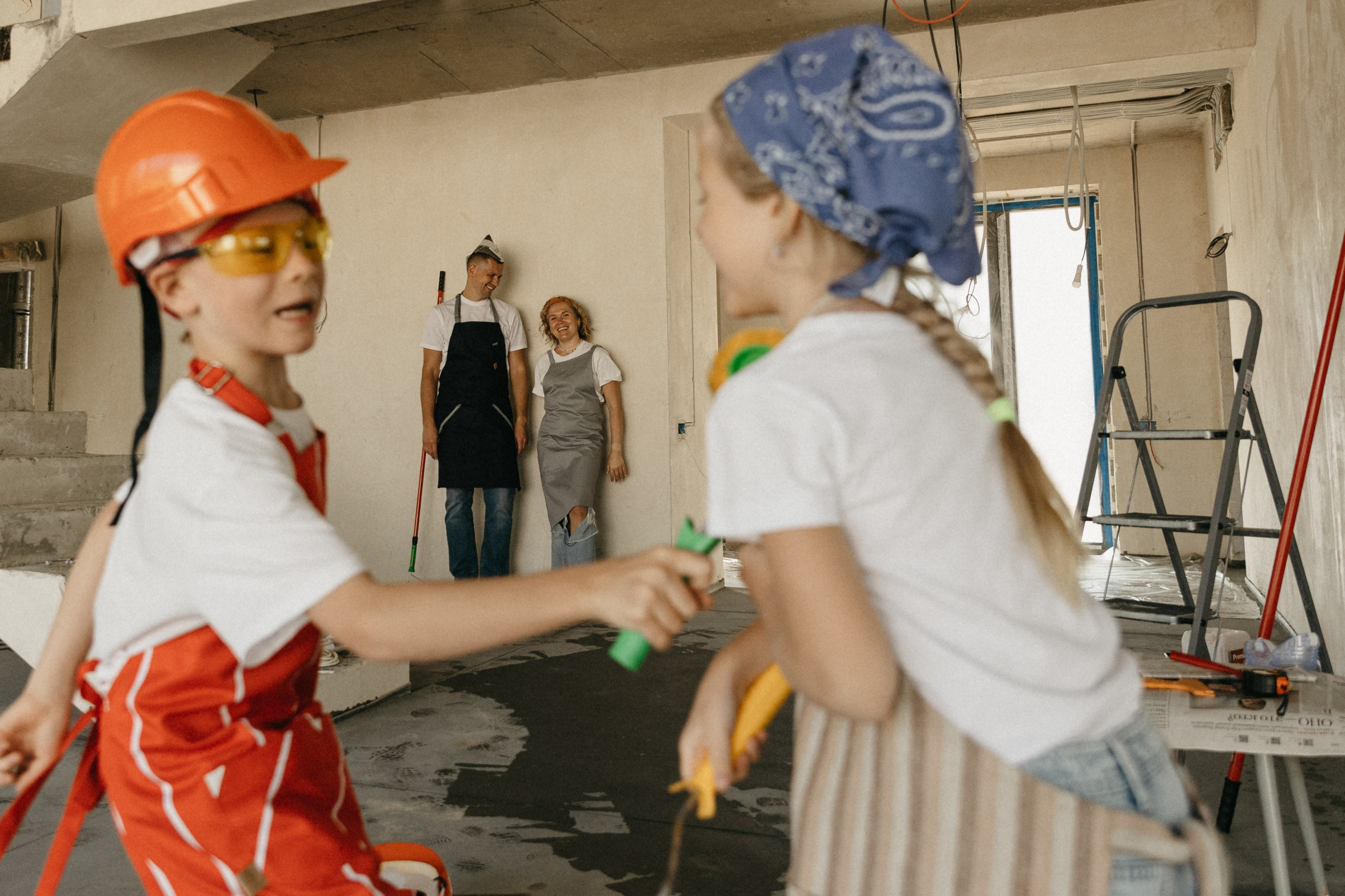 Федя, Лида, Леша, Катя. Главная