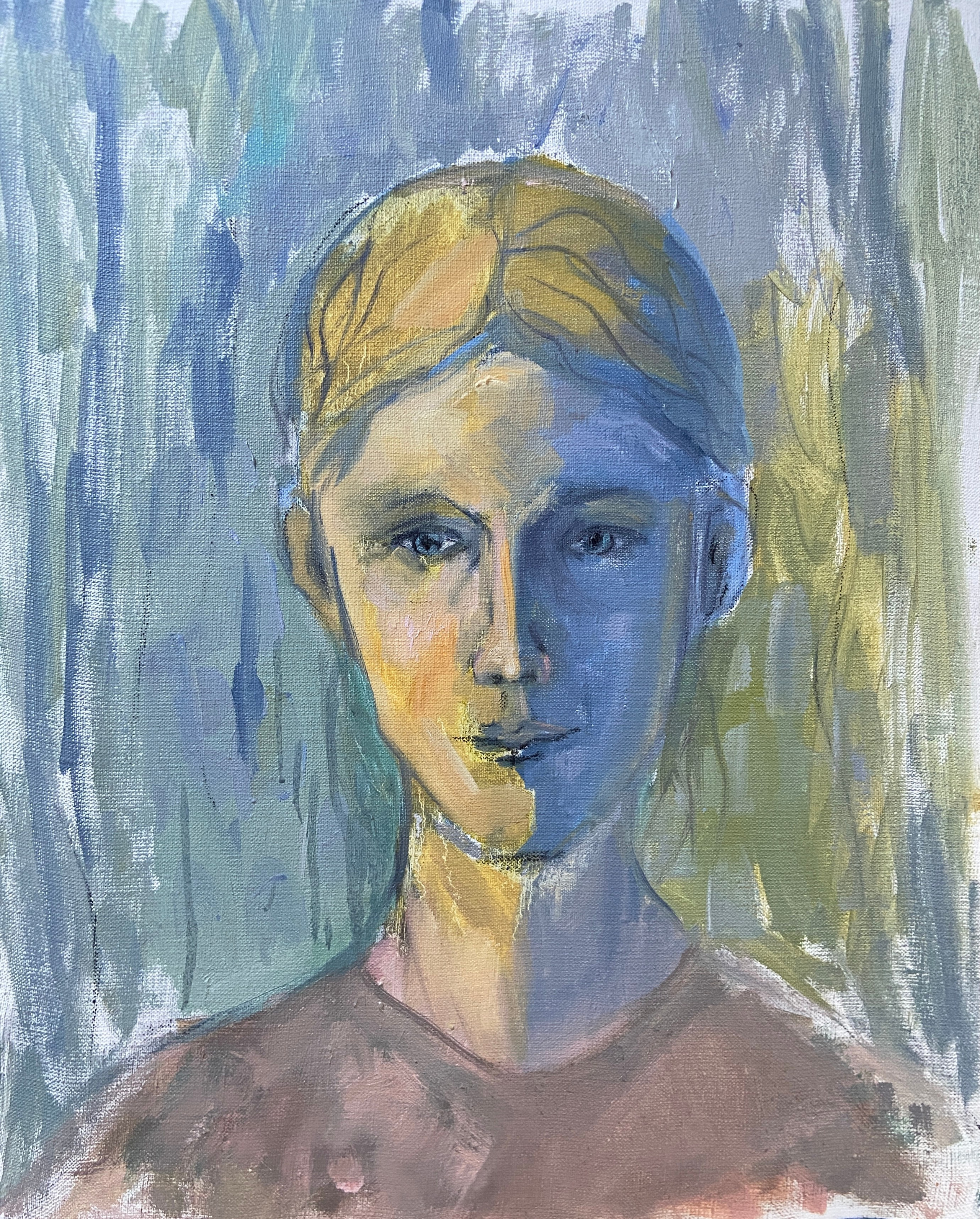 Портрет дочки. Холст, масло. 50х40. 2025.