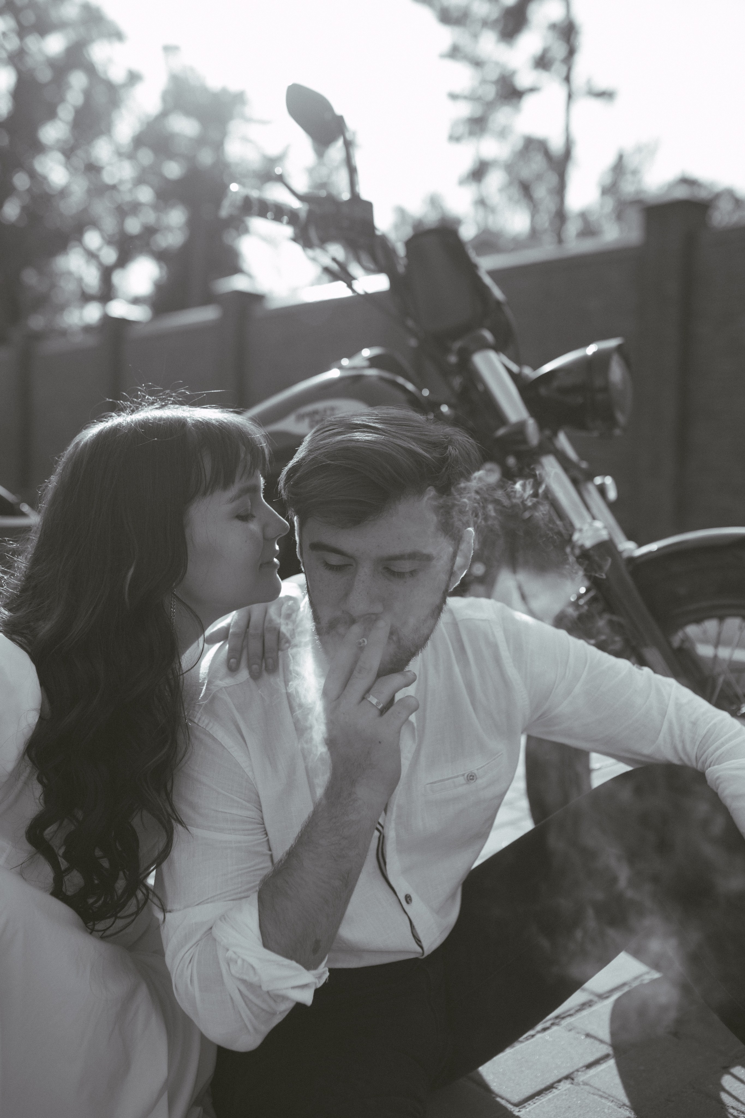 Love story с мотоциклом. Фото Радости. Свадебный и семейный фотограф в Москве Юлия Самойлова