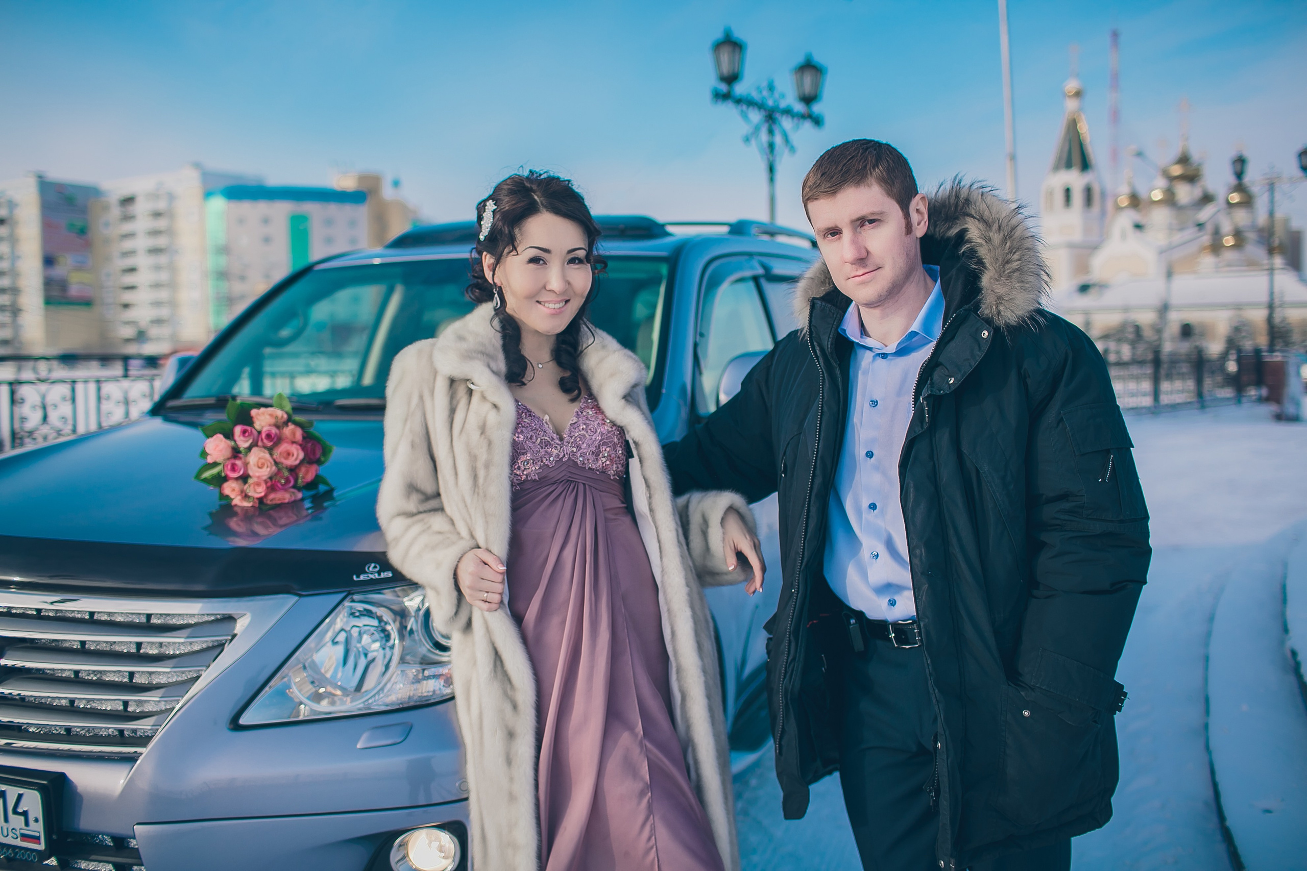 Зимнее свадебное фото. Фотограф Надежда Куин, Якутск